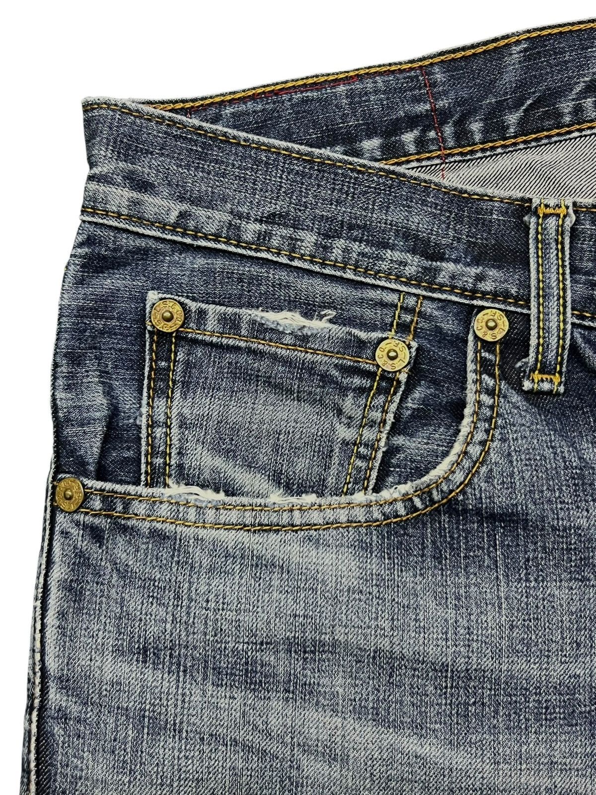 Levi's Vintage Levi’s 502 Denim Patches - Faded, Distressed Jeans Size US 35 - 8 Thumbnail