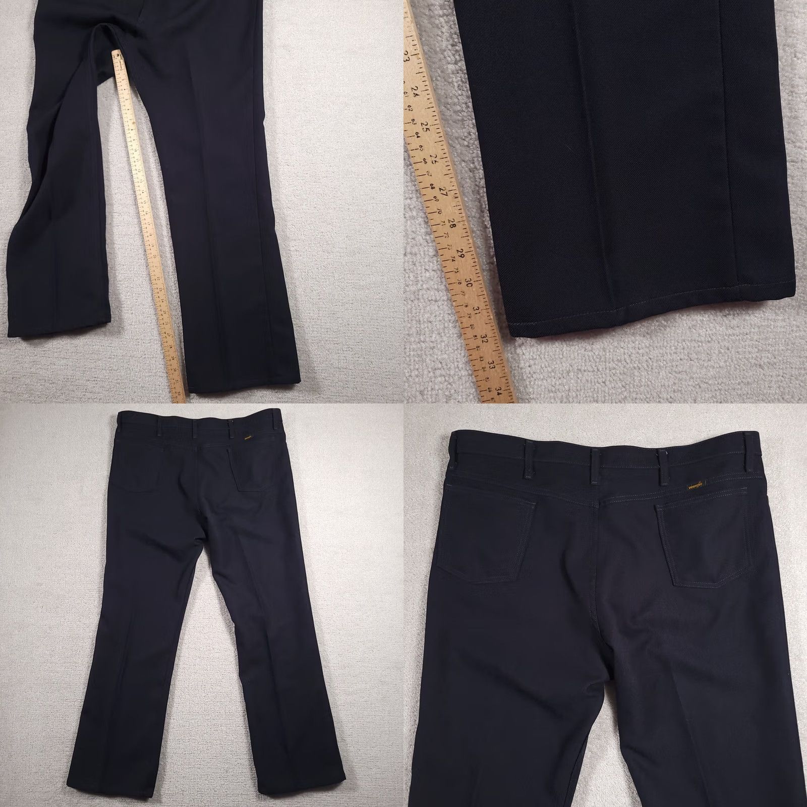 Wrangler VINTAGE Wrangler Pants Polyester Dress Slacks Mens 42X32 Navy Blue Straight Leg Shirt Jeans Pants Dress Pants Mens 42X32 Navy Blue Straight Leg Size US 41 - 8 Thumbnail