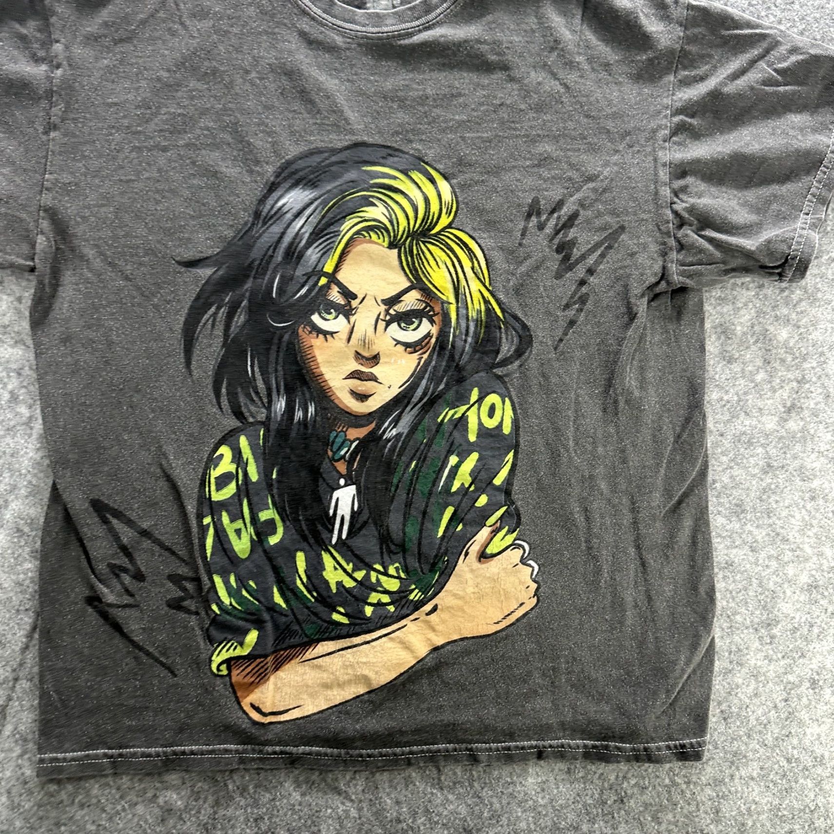Vintage VINTAGE Billie Eilish Shirt Graphic Anime Black Short Sleeve Mens Small "When We All Fall Asleep" Size US S / EU 44-46 / 1 - 4 Thumbnail