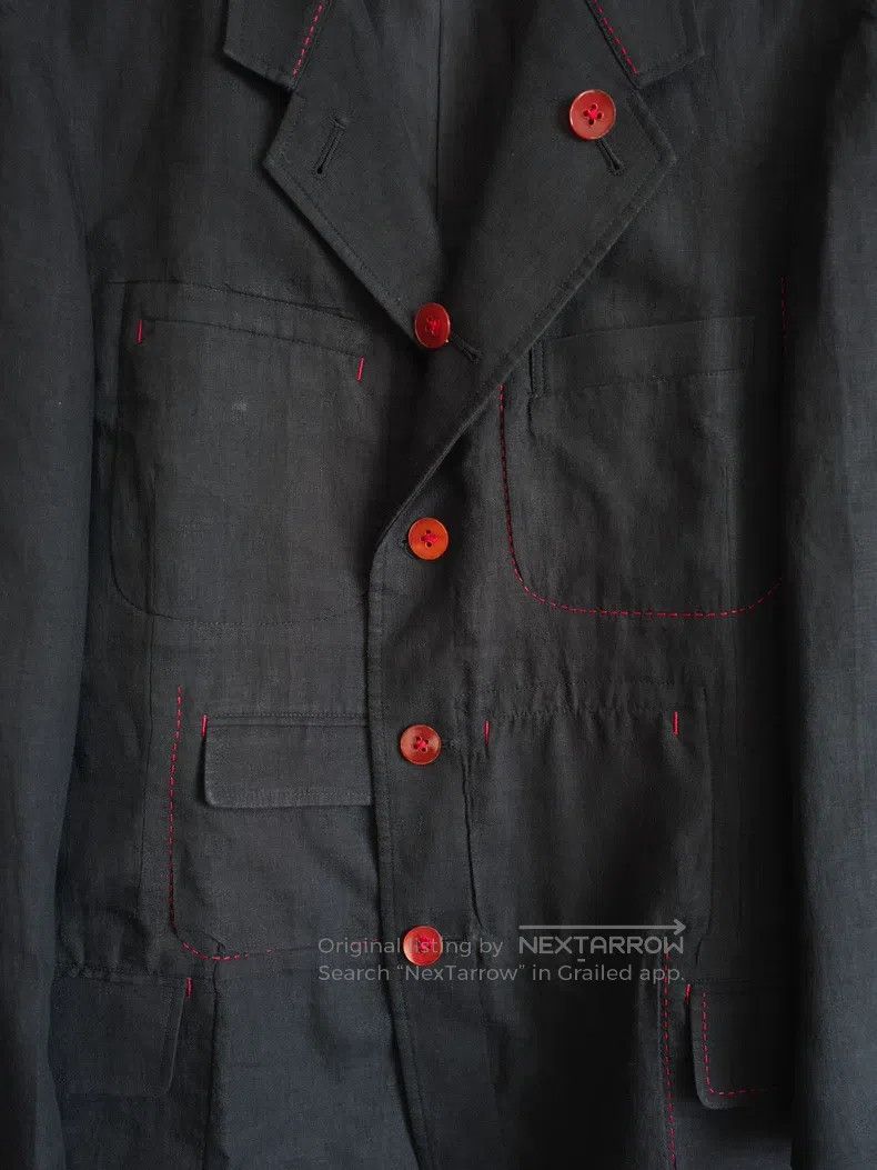 Yohji Yamamoto YOHJI YAMAMOTO Red Thread Linen Jacket Size US M / EU 48-50 / 2 - 7 Thumbnail