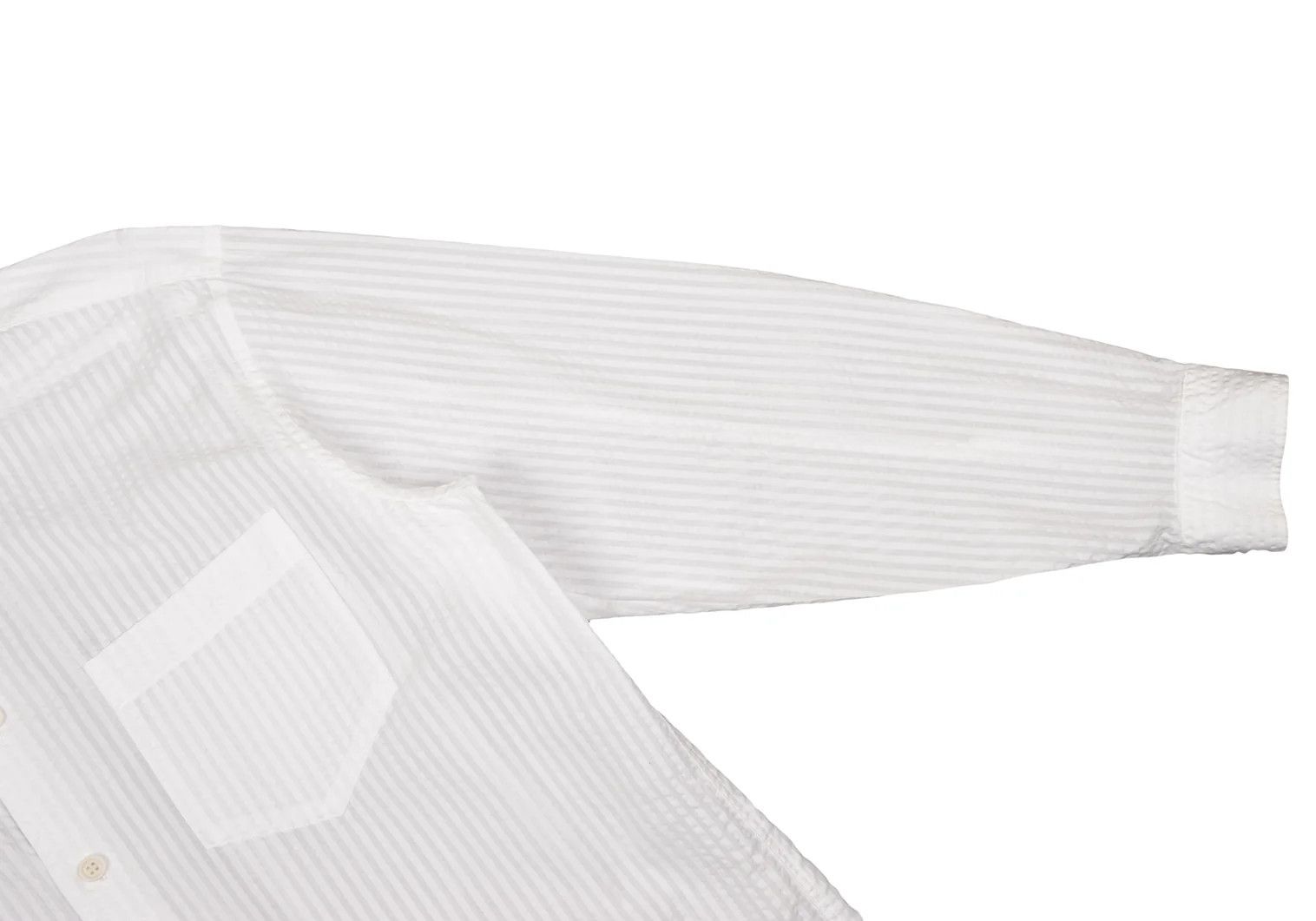Issey Miyake Long Sleeve 3D Stripe Shirt in White Size US M / EU 48-50 / 2 - 8 Thumbnail