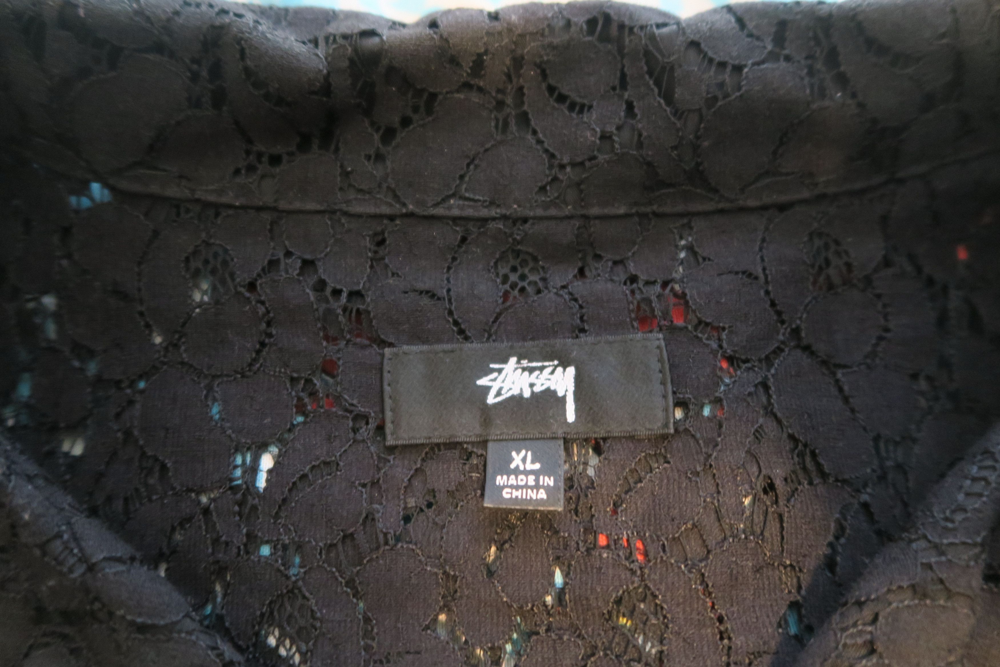 Stussy Stussy Floral Pattern Lace Button Shirt Black XL Size US XL / EU 56 / 4 - 5 Thumbnail