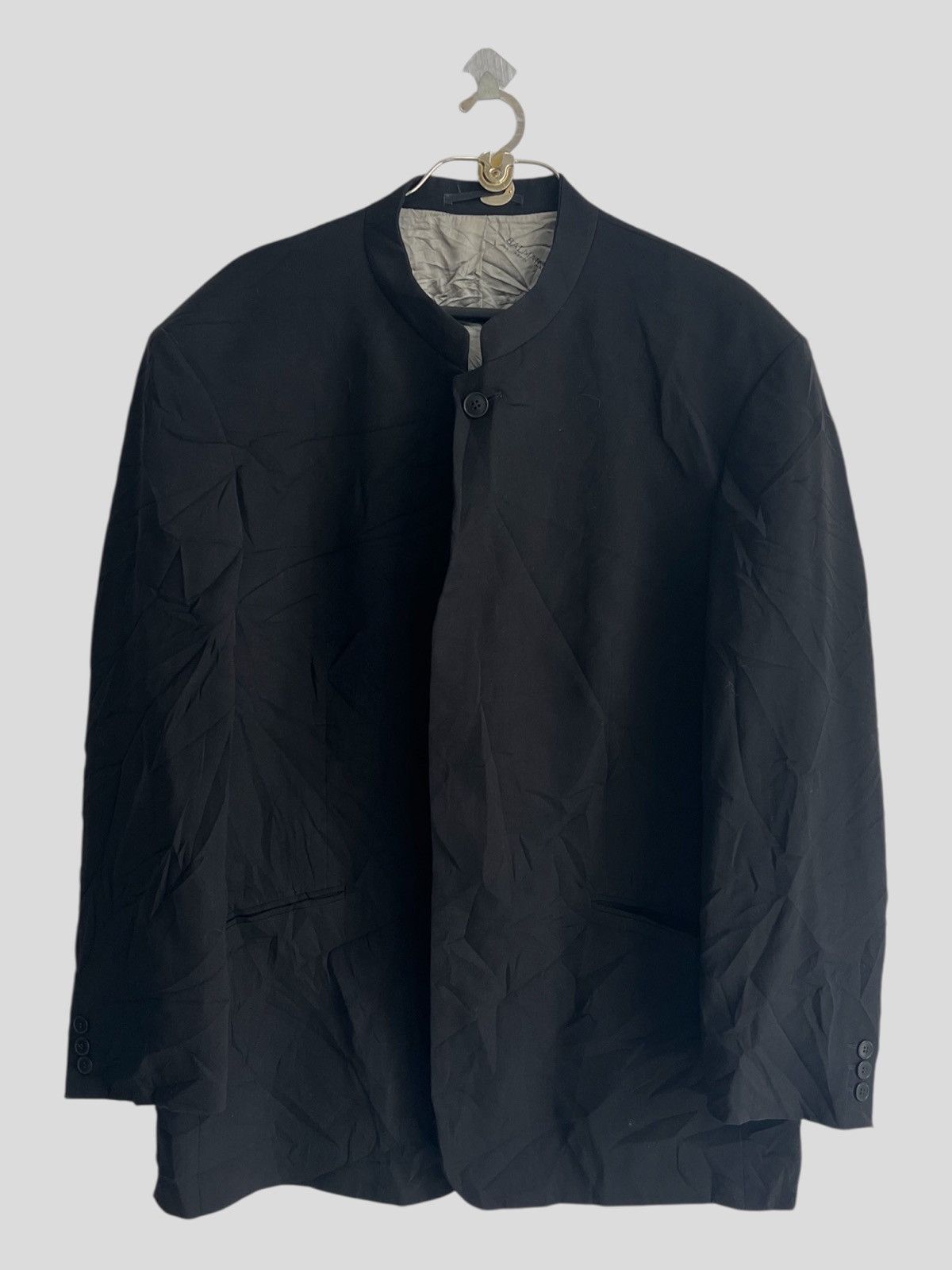 Balmain AW02 Balmain Mandarin Collar Gentlemen Gabardine Jacket Coat Size US L / EU 52-54 / 3 - 2 Thumbnail