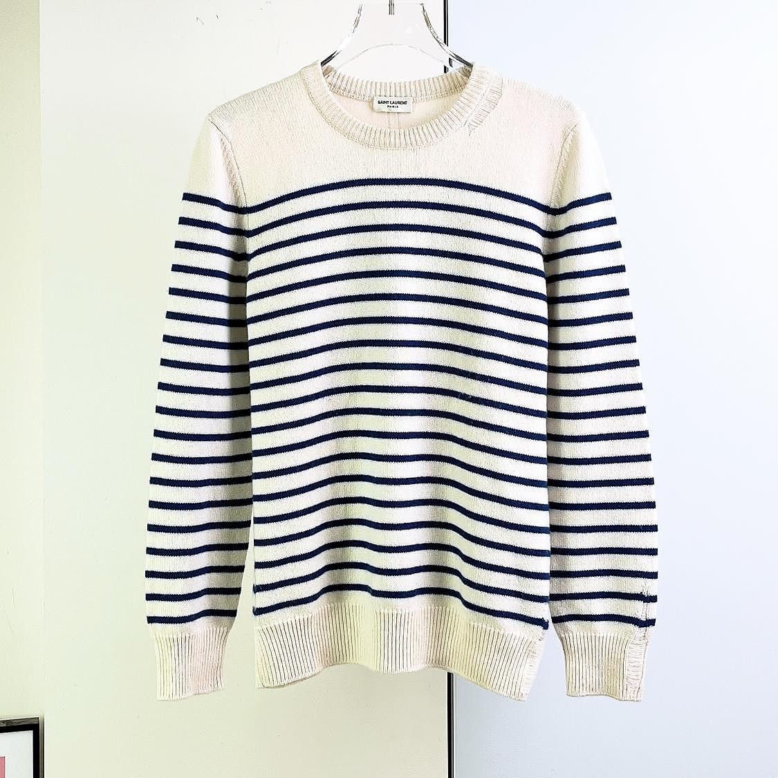 Saint Laurent Paris Saint Laurent Striped Cashmere Sweater Size M Size M / US 6-8 / IT 42-44 - 1 Thumbnail