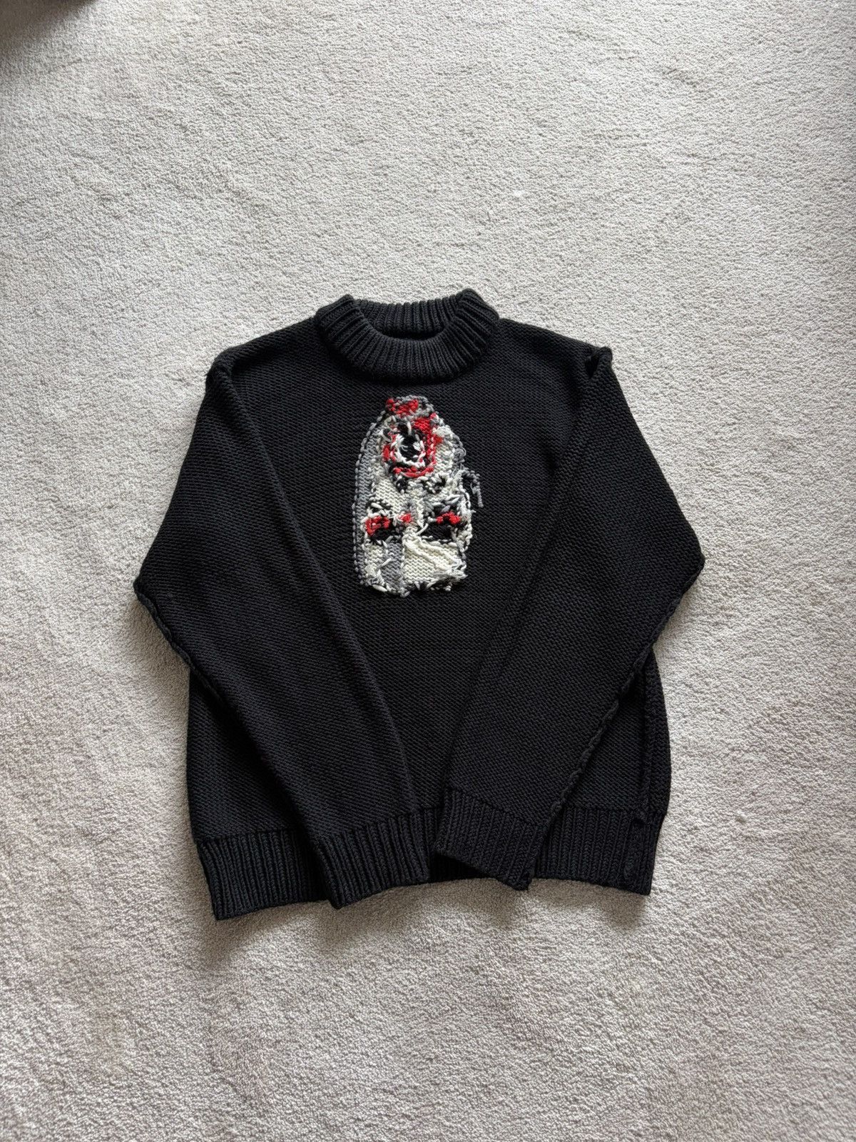 Doublet Doublet SS20 Hand Knit Face Sweater | Grailed