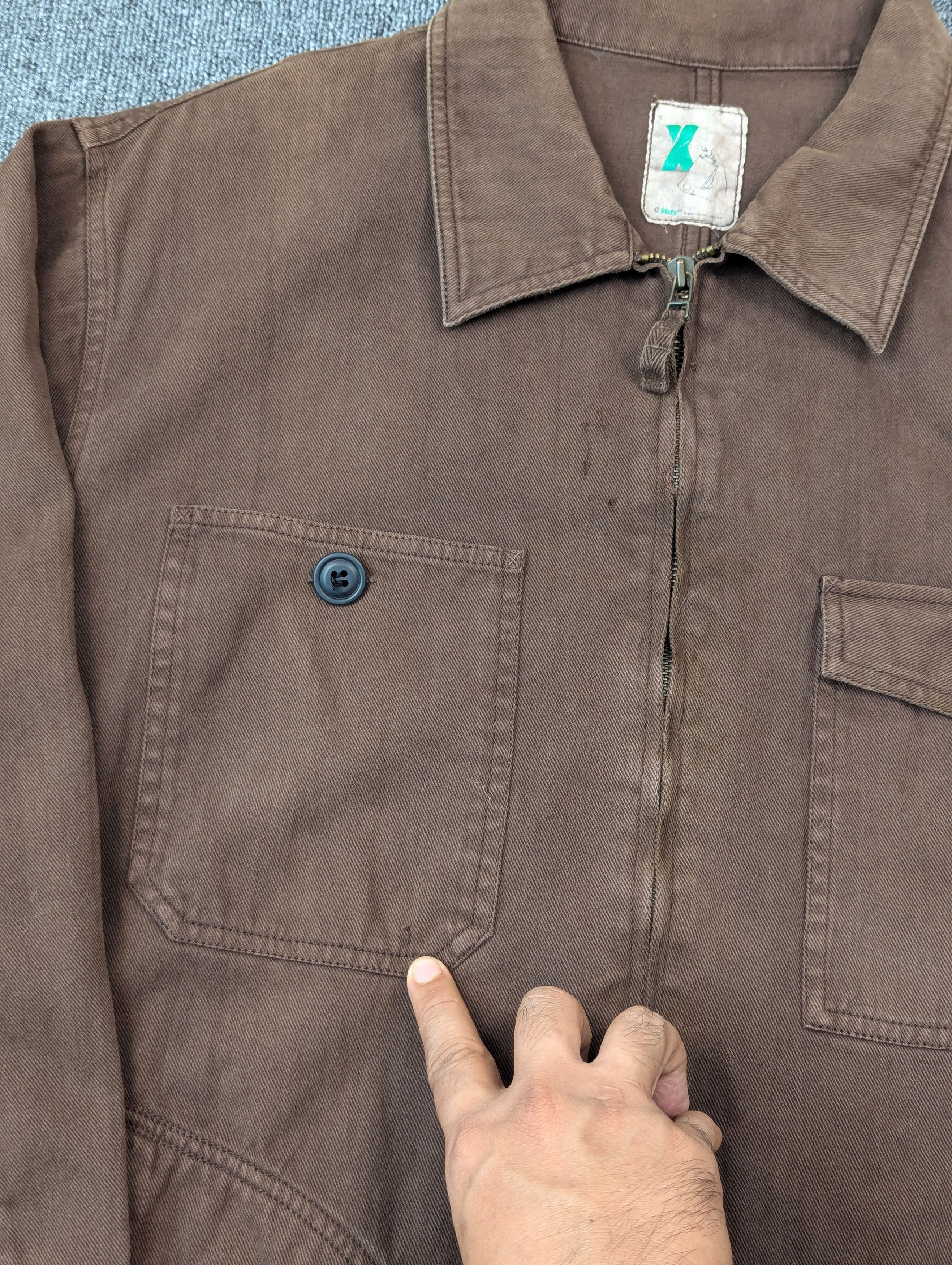 Japanese Brand Vintage Mackdaddy Distressed Brown Cotton Jacket Size US L / EU 52-54 / 3 - 8 Thumbnail