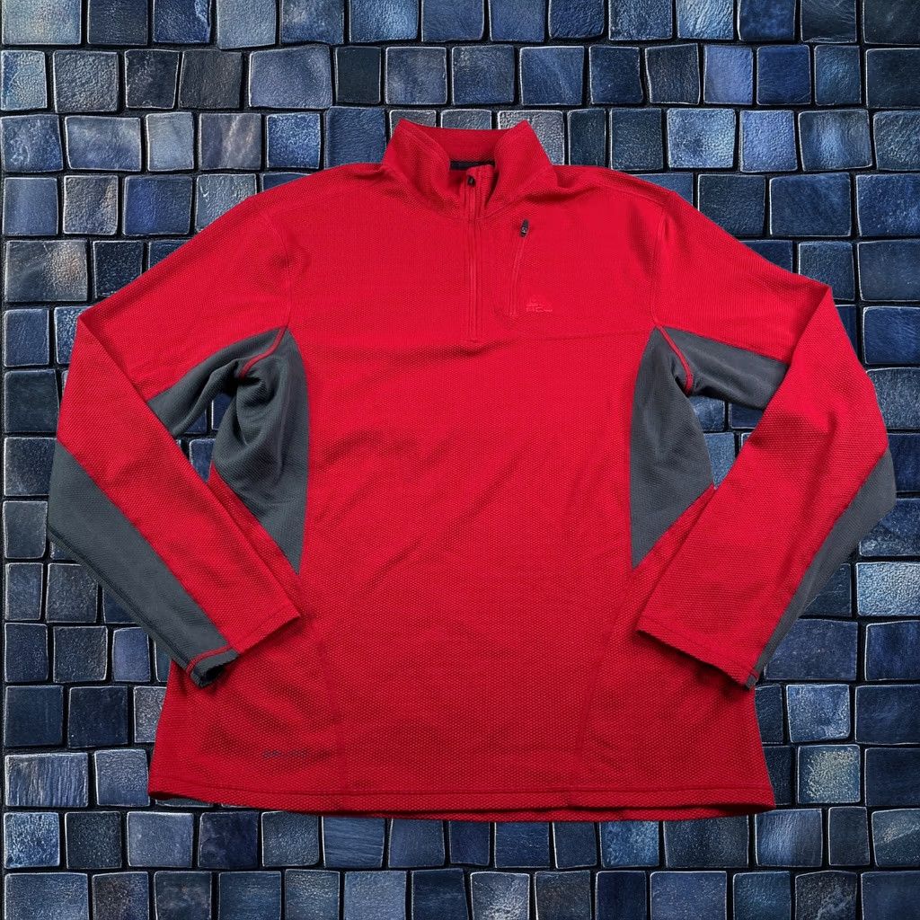 Nike Acg Sweatshirt Adult Large Red Pullover Zip Dri Fit Performance Sweater Outdoor Mens, Men's