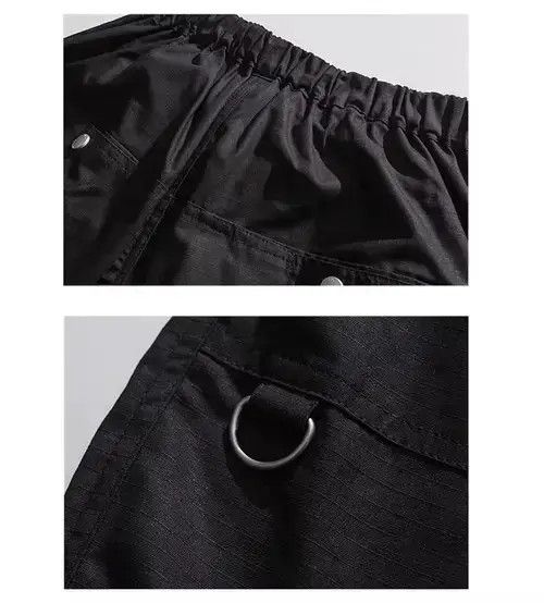 Japanese Brand 21SS Indigo Union Japan Black Worker Cropped Pants Size US 31 - 3 Thumbnail