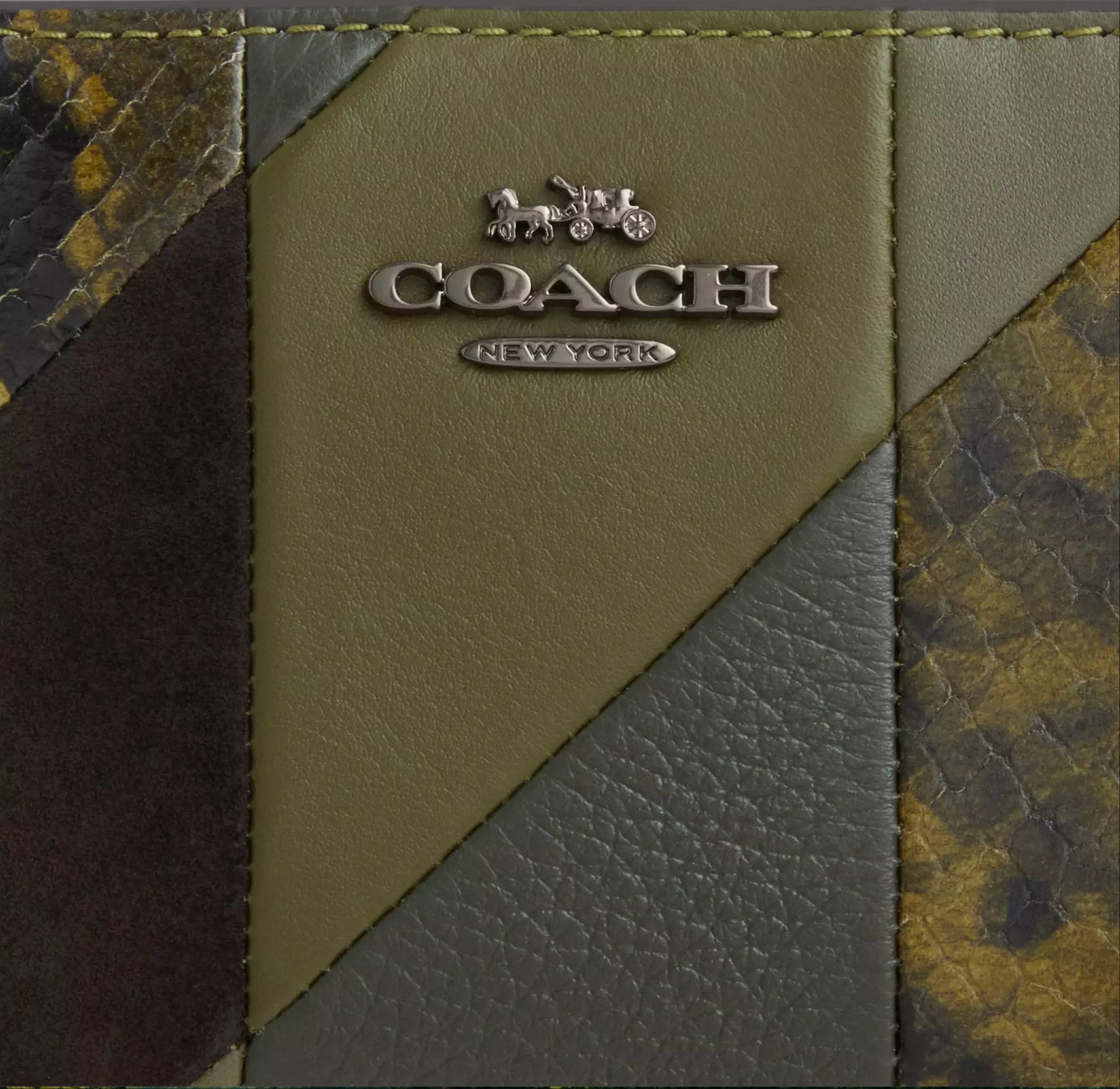 Coach Snap Wallet With Patchwork And Snake Print CCL77 Size ONE SIZE - 7 Thumbnail