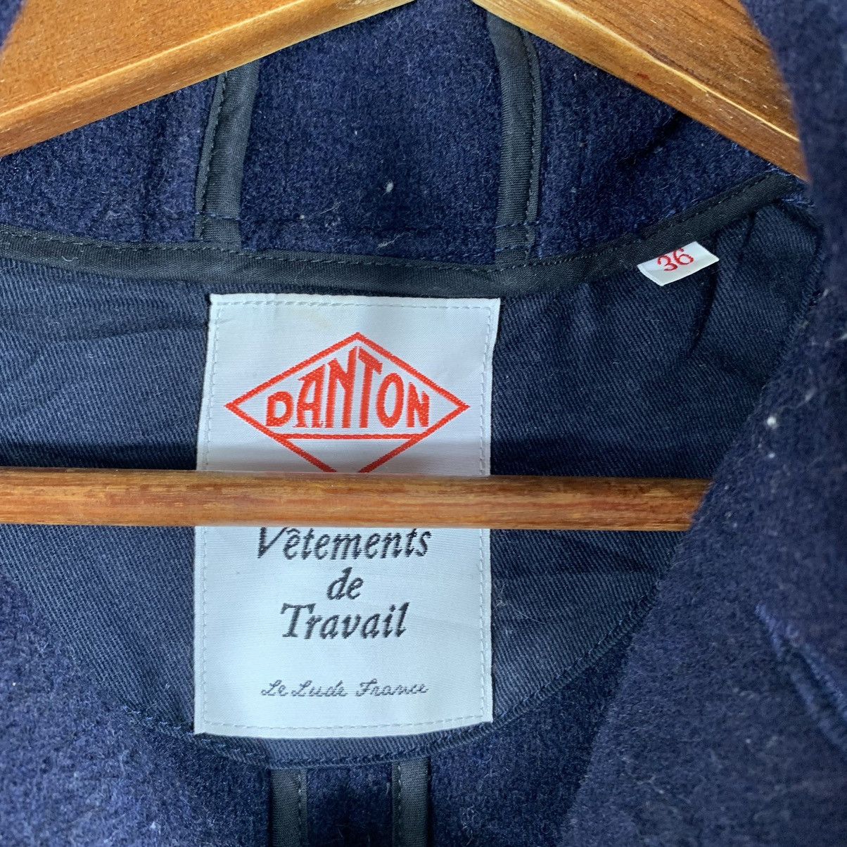 Danton × Japanese Brand × Vintage Vintage Danton Vetements de Travail Wool Hooded Jacket Size US XS / EU 42 / 0 - 5 Thumbnail