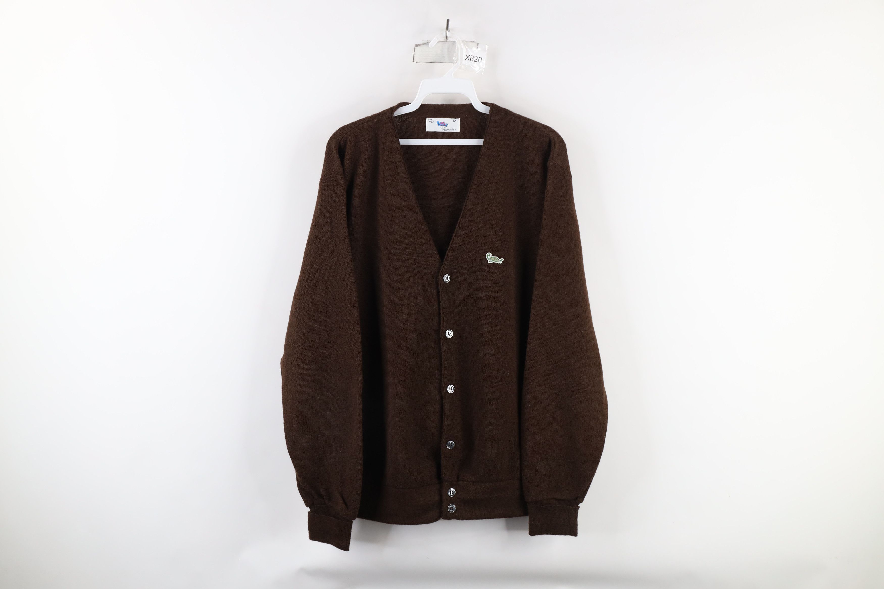 Vintage Vintage 60s 70s Streetwear Knit Cardigan Sweater Brown USA Size US M / EU 48-50 / 2 - 1 Thumbnail