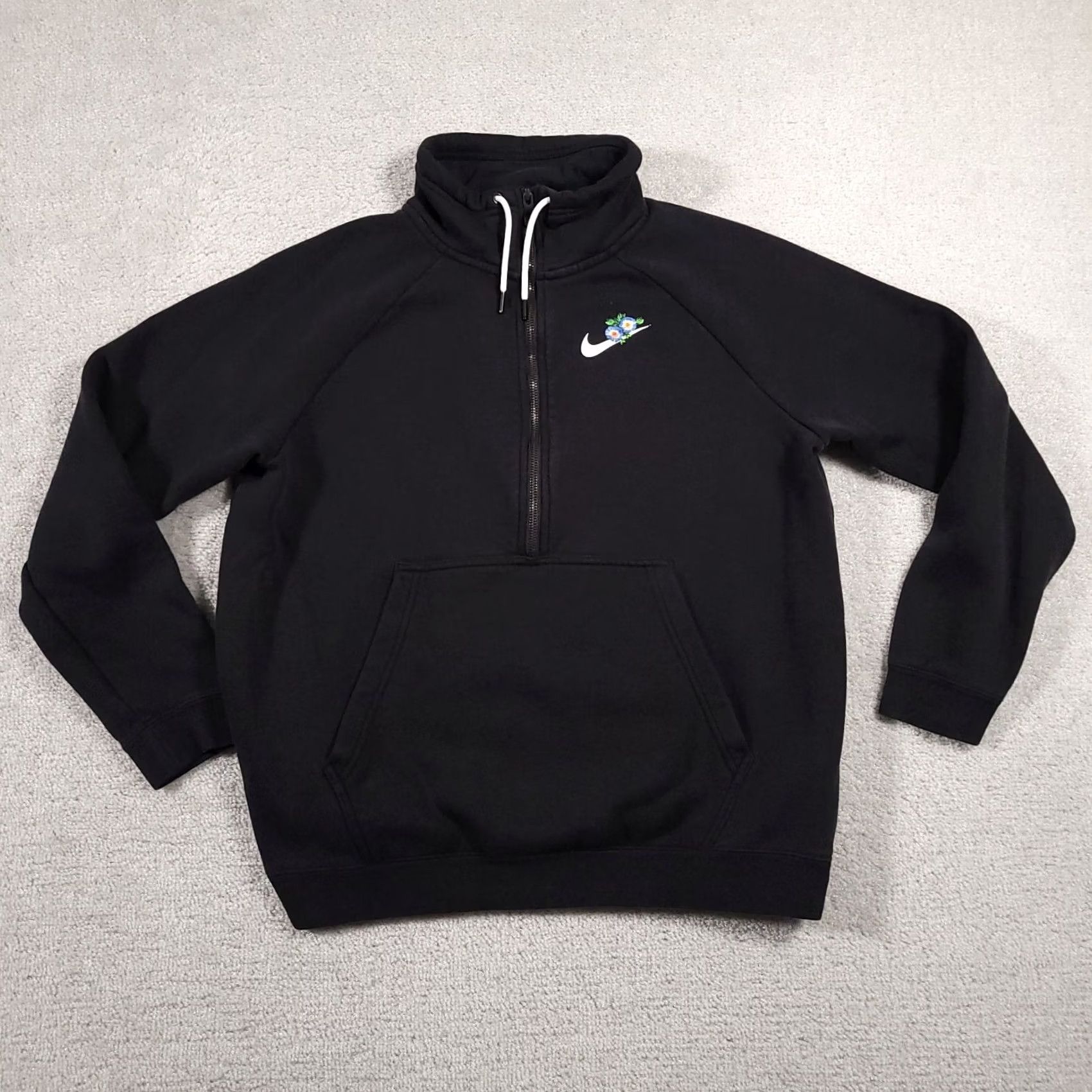 Nike Nike Hawaiian Floral Swoosh 1/2 Zip Sweatshirt Women's Large Tropical Gym Shirt Size L / US 10 / IT 46 - 2 Thumbnail