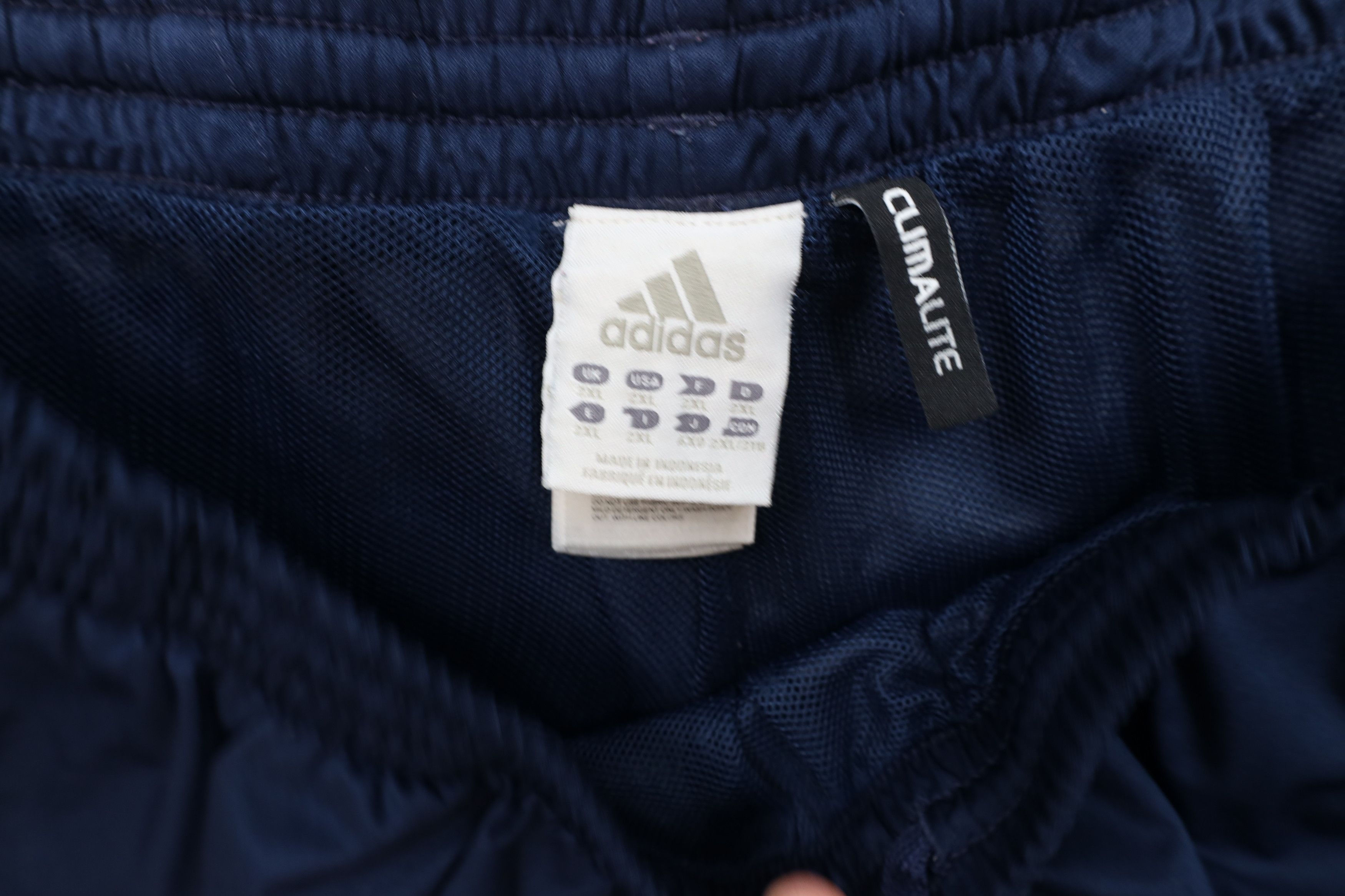 Adidas × Vintage Vintage Adidas Striped Lined Wide Leg Windbreaker Rain Pants Size US 40 / EU 56 - 7 Thumbnail
