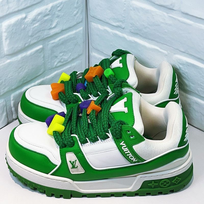 Louis Vuitton Louis Vuitton Trainer Maxi Low Top Fashion Sneakers 0079 Size US 7.5 / EU 40-41 - 1 Thumbnail