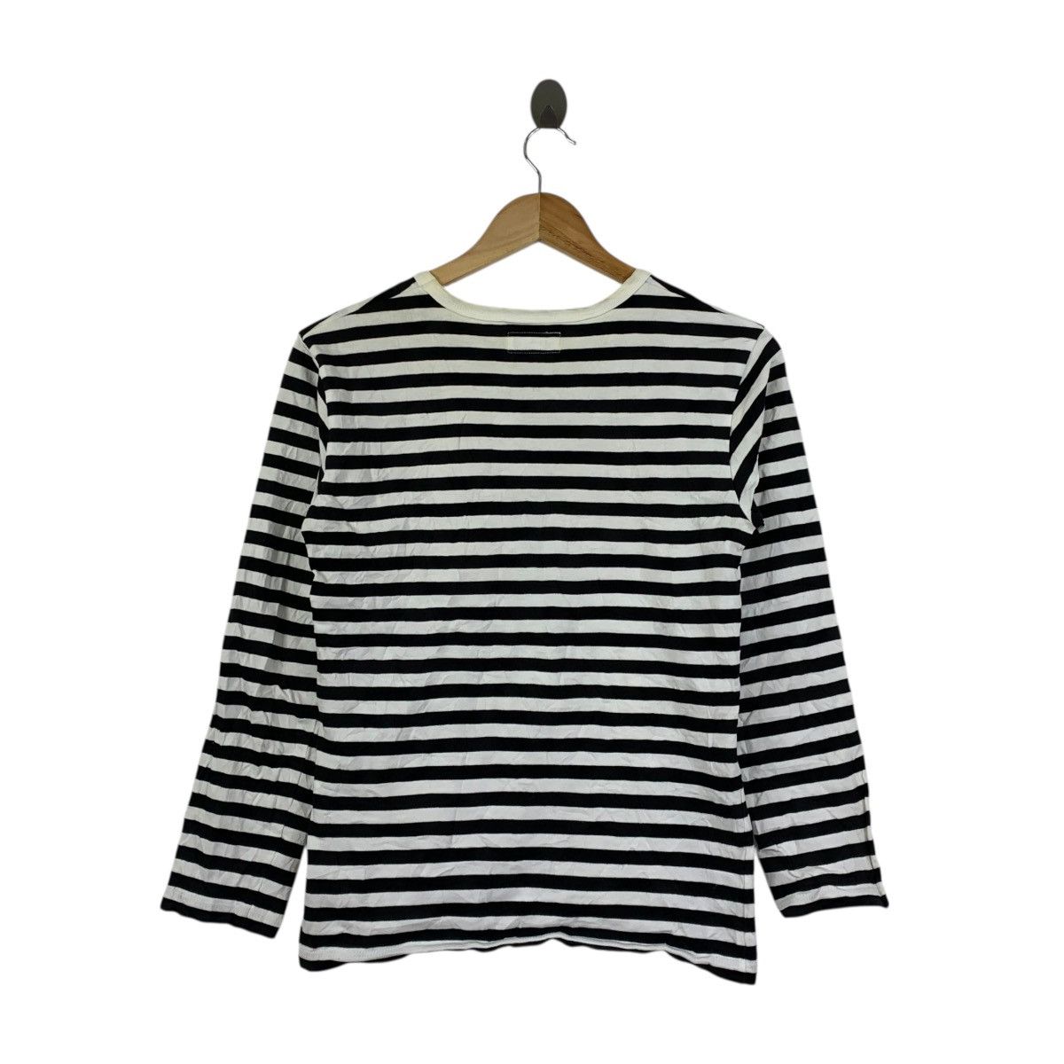 agnes b. AGNES B PARIS Breton Stripe Long Sleeve Shirt Black White Size US XS / EU 42 / 0 - 4 Thumbnail