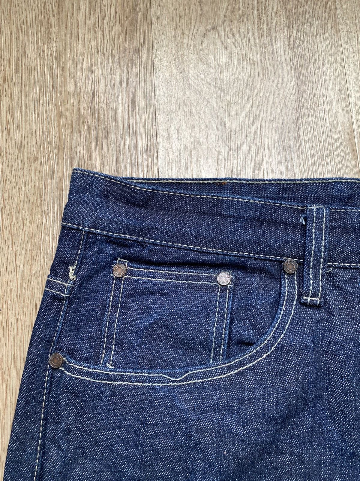 Japanese Brand × Jean VENO Y2K RAW INDIGO DENIM JEANS Size US 36 / EU 52 - 4 Thumbnail