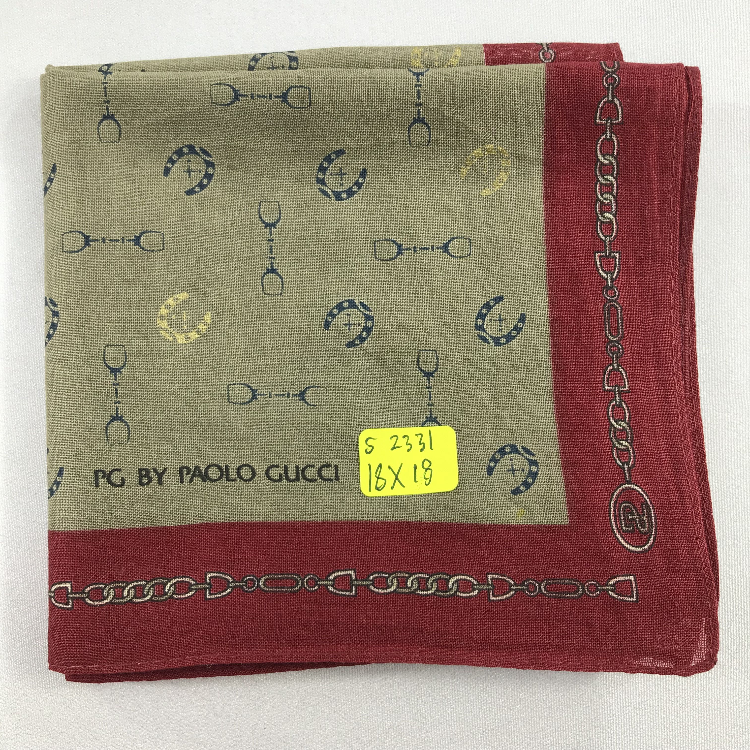 Paolo Gucci × Vintage Paolo Gucci Bandana / Handkerchief / Neckerchief - S2331 Size ONE SIZE - 5 Thumbnail