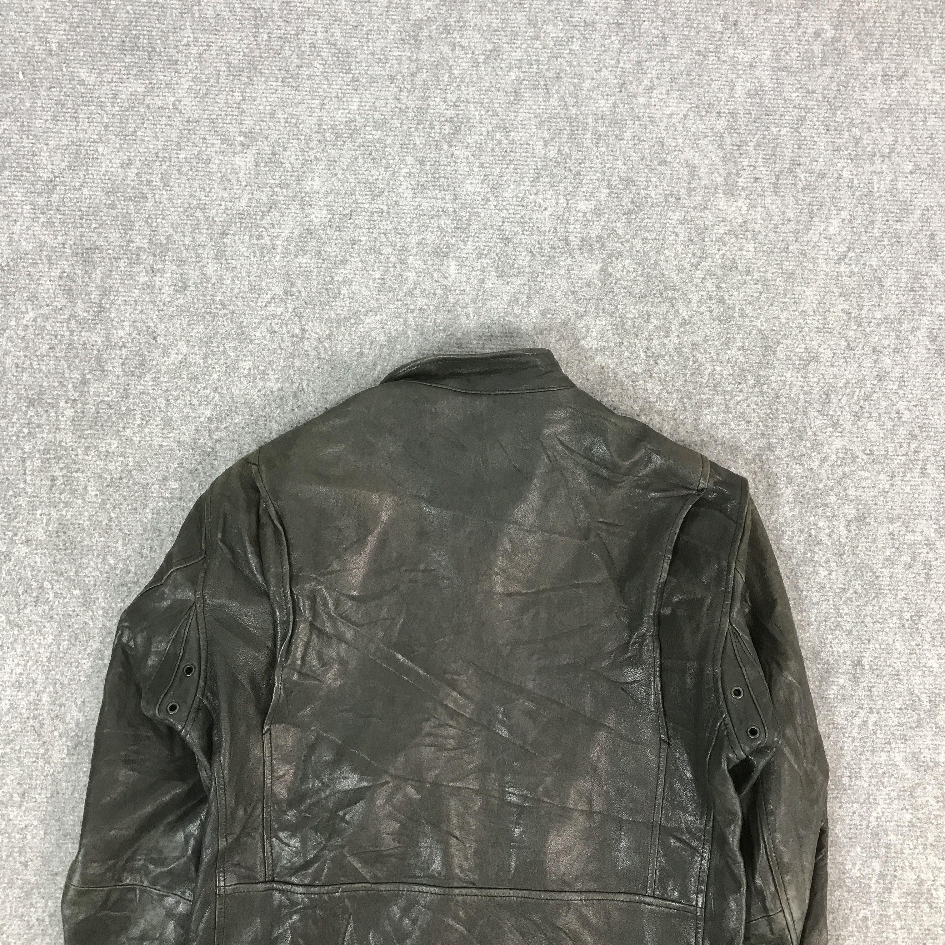 Tornado Mart JAPAN DESIGN BIKER GREEN LABEL RELAXING LEATHER JACKET Size US S / EU 44-46 / 1 - 4 Thumbnail