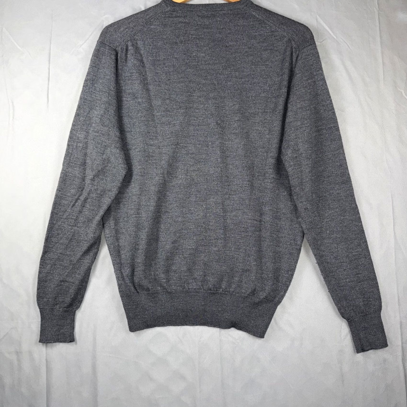 Peter Millar Peter Millar Sweater Mens M Gray Wool Silk Nylon V-Neck Knit Pullover Size US M / EU 48-50 / 2 - 2 Thumbnail