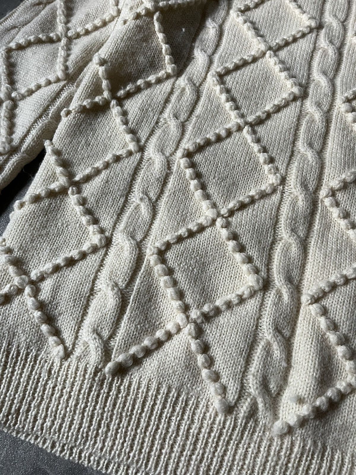 Acne Studios Acne Studios Joris oversize cream sweater cable Size US S / EU 44-46 / 1 - 4 Thumbnail