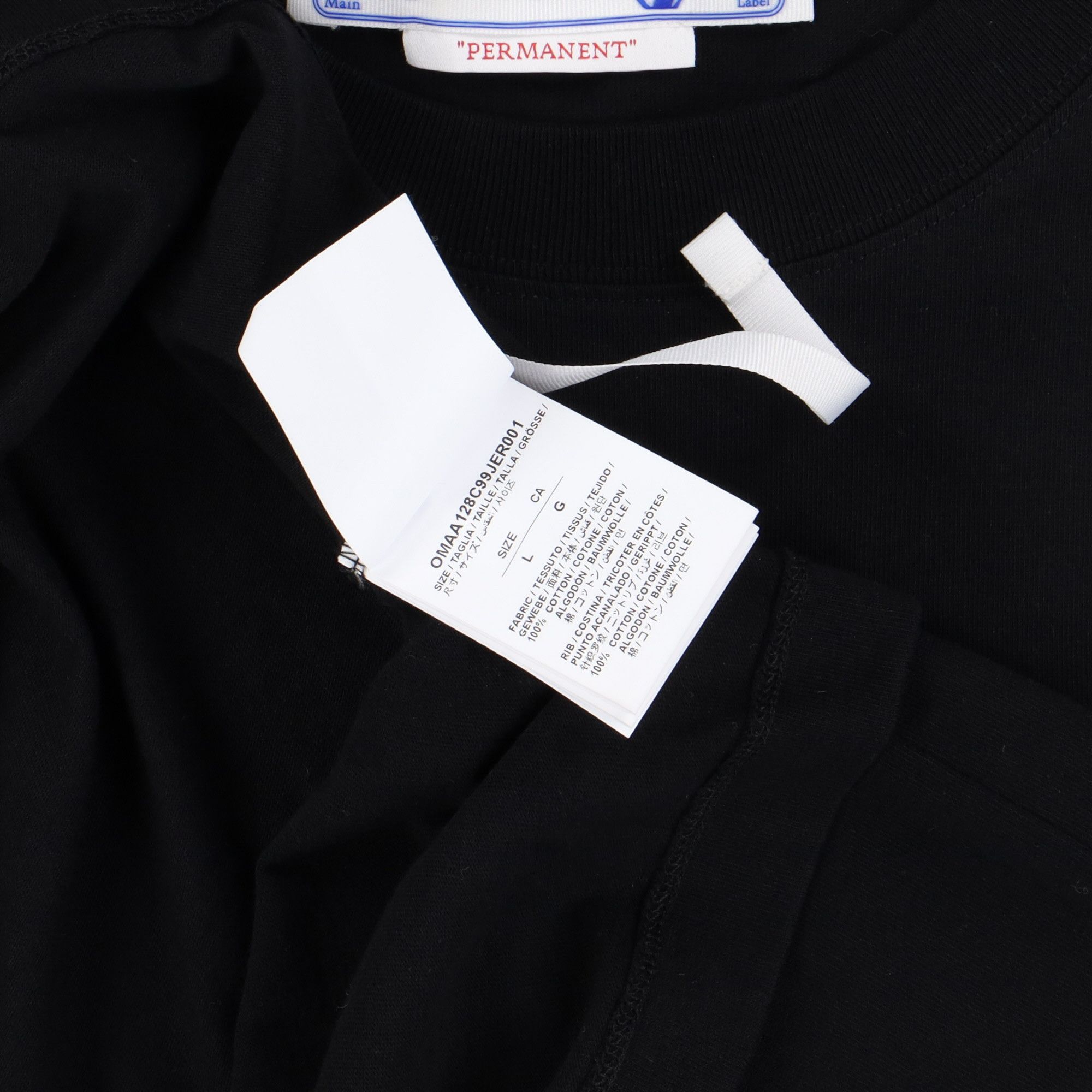 Off-White Black Diagonals Logo Chest Pocket T-Shirt Size US L / EU 52-54 / 3 - 6 Thumbnail