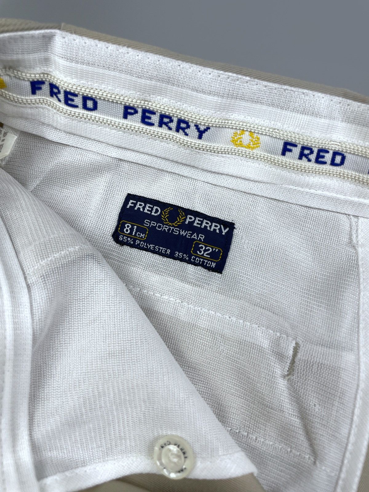 Fred Perry Vintage 70's FRED PERRY Beige Tennis Shorts Size 32" W30 Size US 30 / EU 46 - 7 Thumbnail