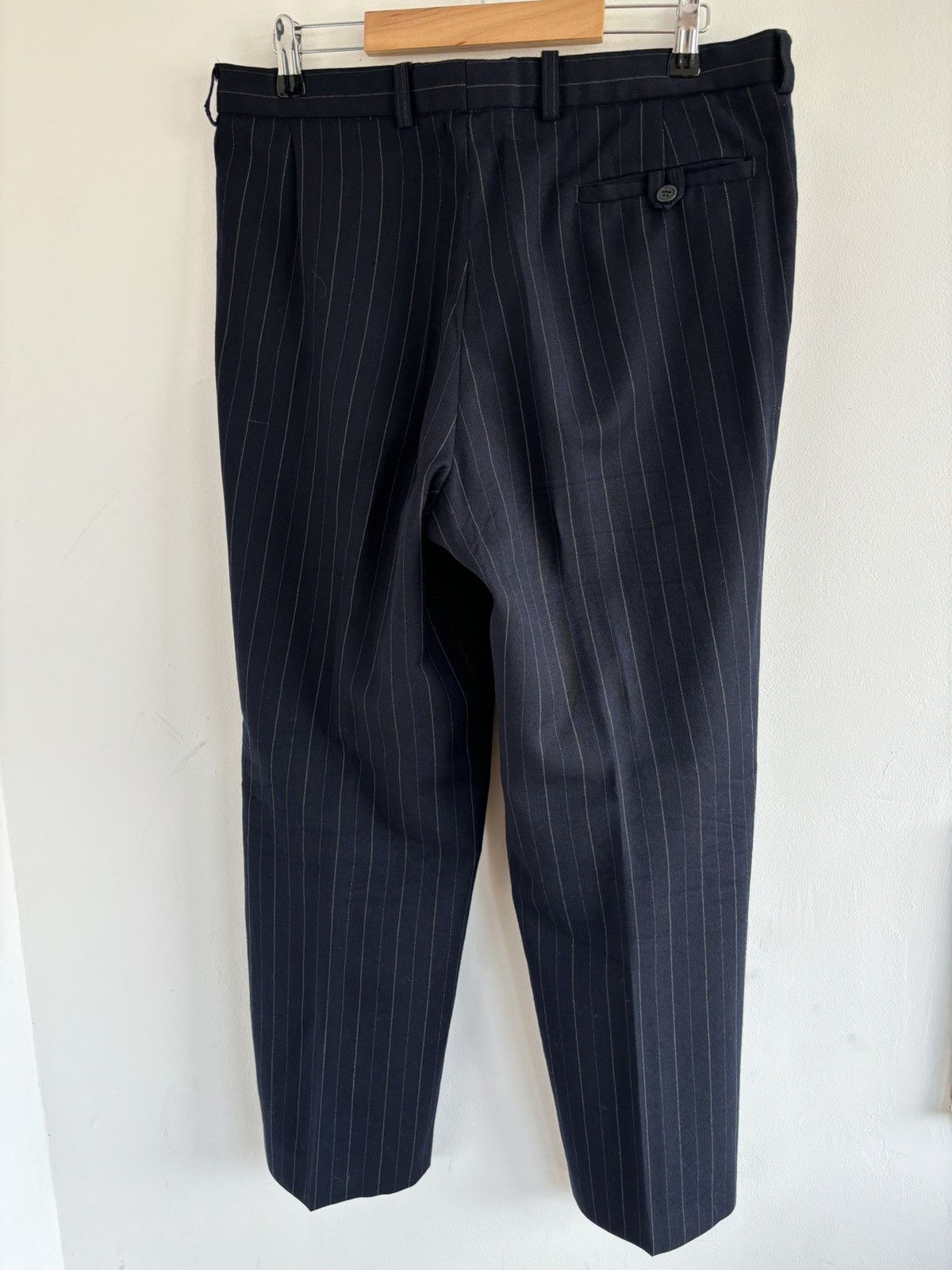 Vintage Vintage M&S Wool Suit Stripped Pants Size US 34 / EU 50 - 8 Thumbnail