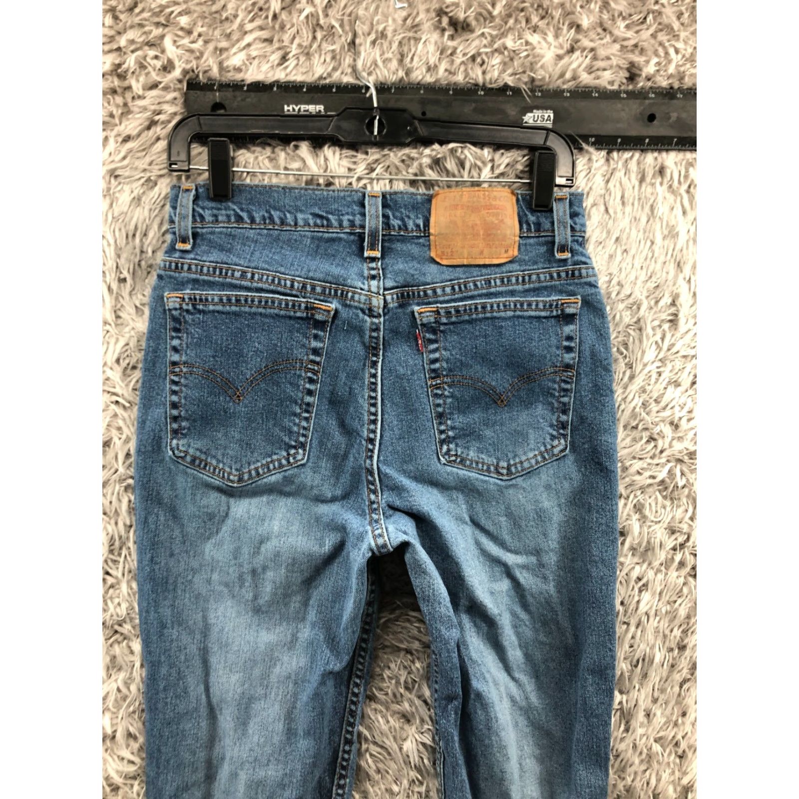 Levi's VINTAGE Levi's 512 Jeans Slim Tapered Womens 10 Blue 31in Inseam Denim Slimming Flagship American Classic Modern Belt Loops 5-Pocket Size 32" / US 10 / IT 46 - 7 Thumbnail