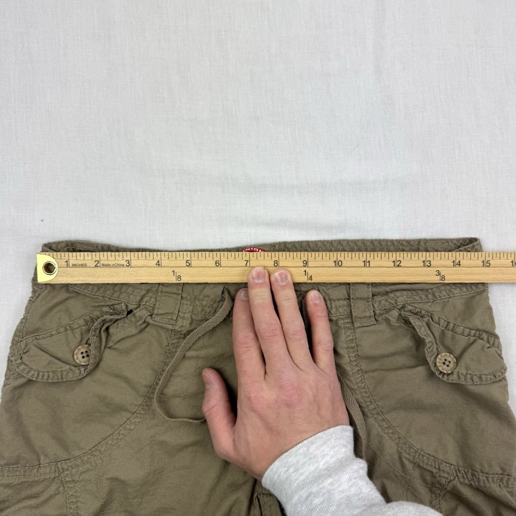 Vintage Vintage Union Bay Shorts Womens 7 Brown Hipster Y2K 90s Short Shorts Drawstring Chino Casual Womens Size 28" / US 6 / IT 42 - 5 Thumbnail
