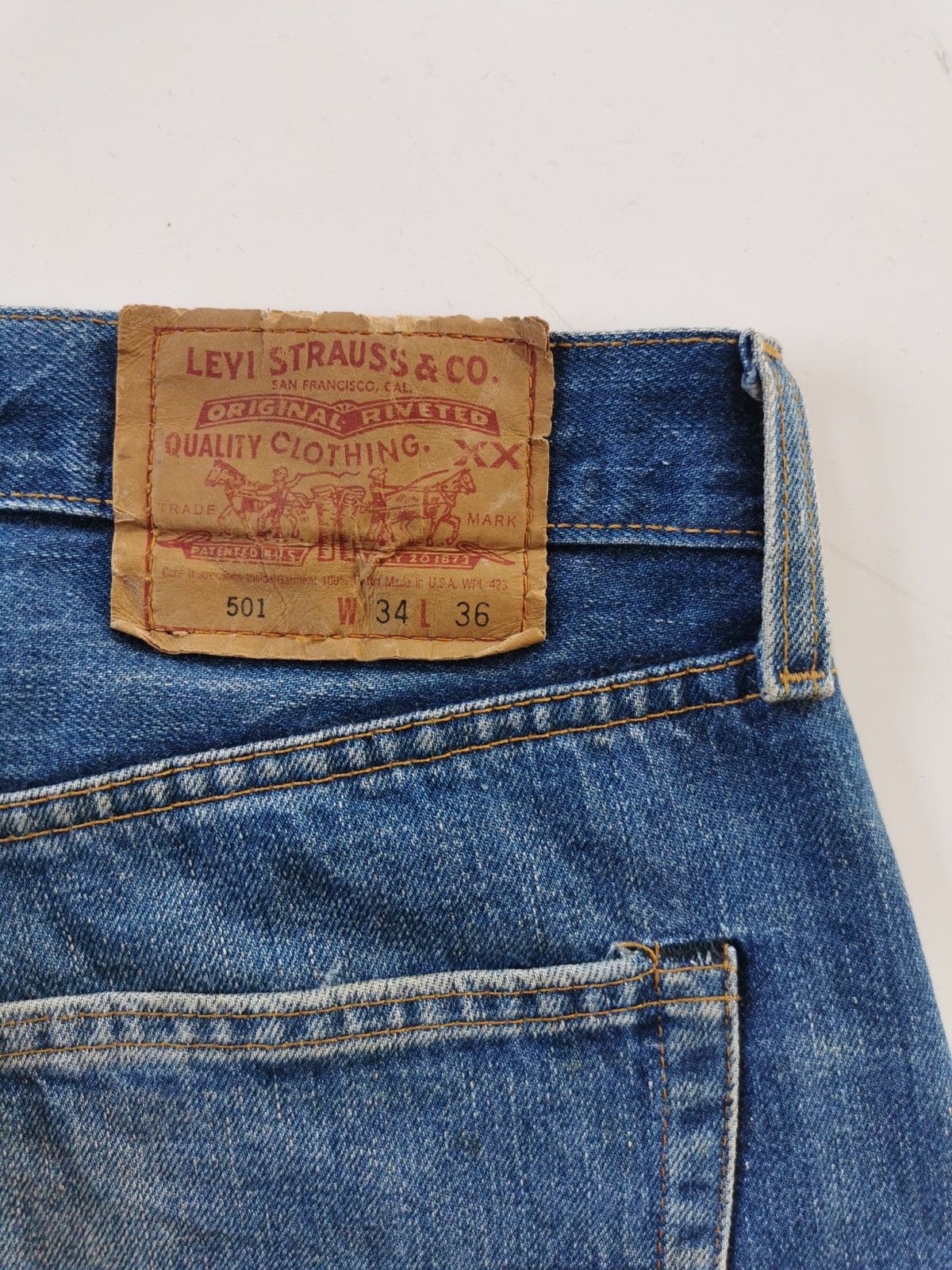 Jean × Levi's × Vintage Levis 501 vintage 90s selvedge jeans Size US 32 / EU 48 - 3 Thumbnail
