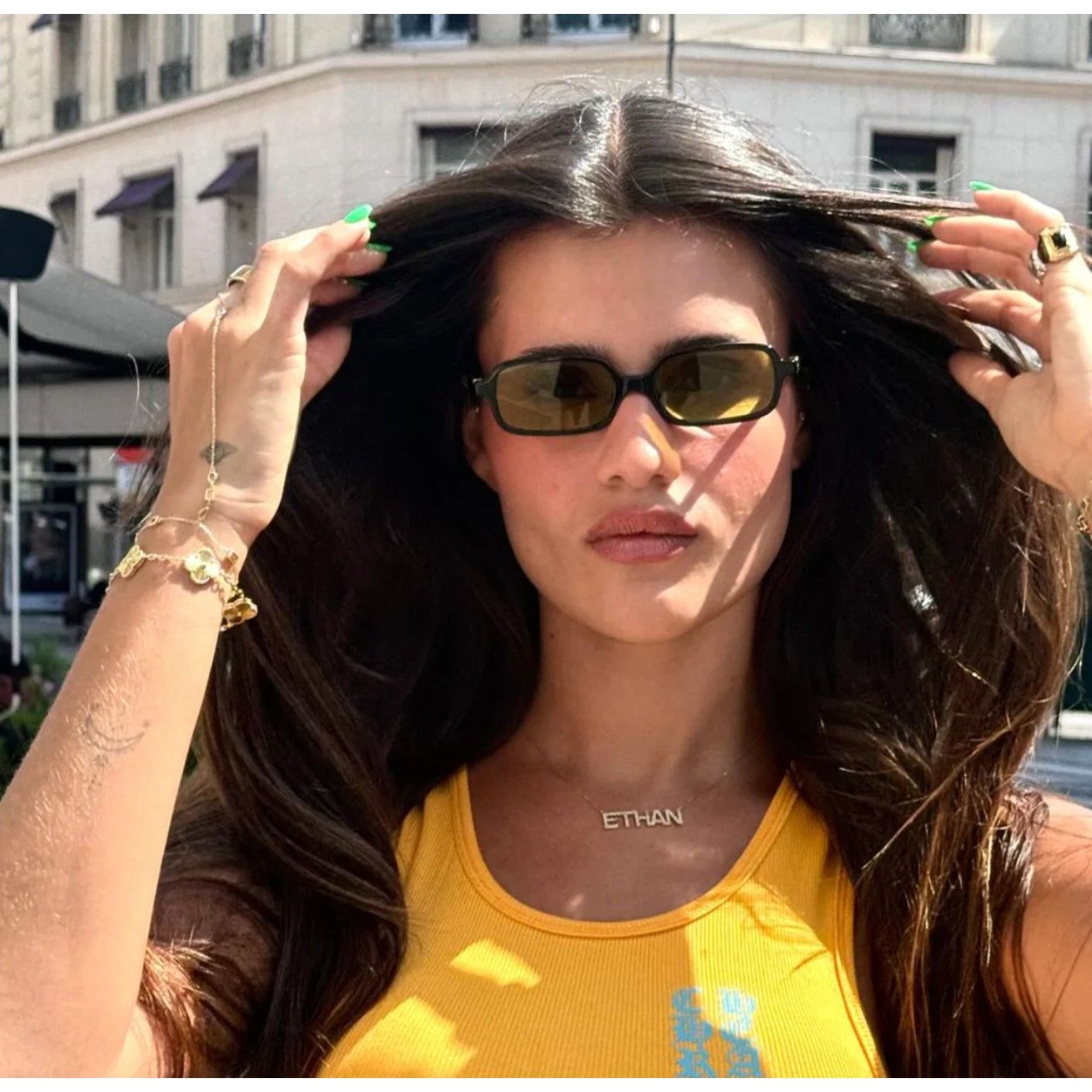 Miu Miu NEW Miu Miu MU11ZSF Regard Black Green Sunglasses $489 Size ONE SIZE - 1 Thumbnail
