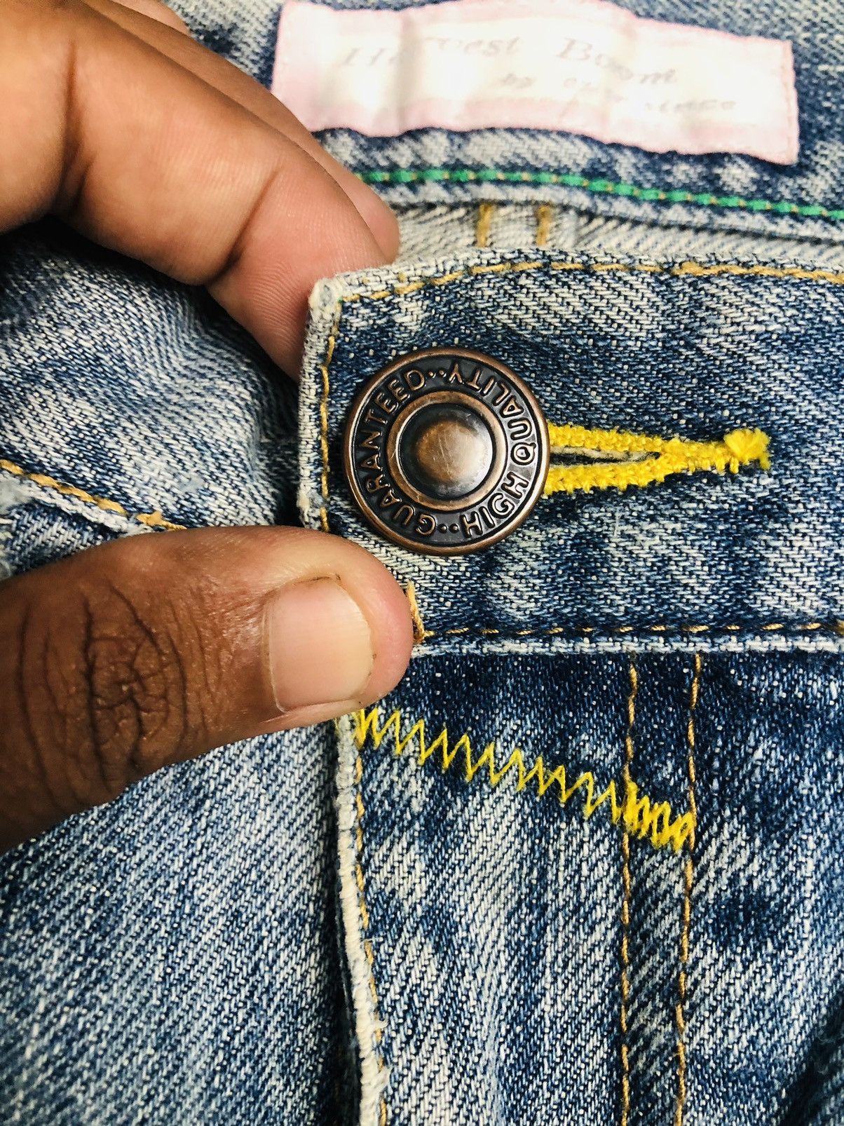 Le Grande Bleu (L.G.B.) Harvest Boom Y2K Ripped Flare Jeans (40) Size 28" / US 6 / IT 42 - 10 Thumbnail