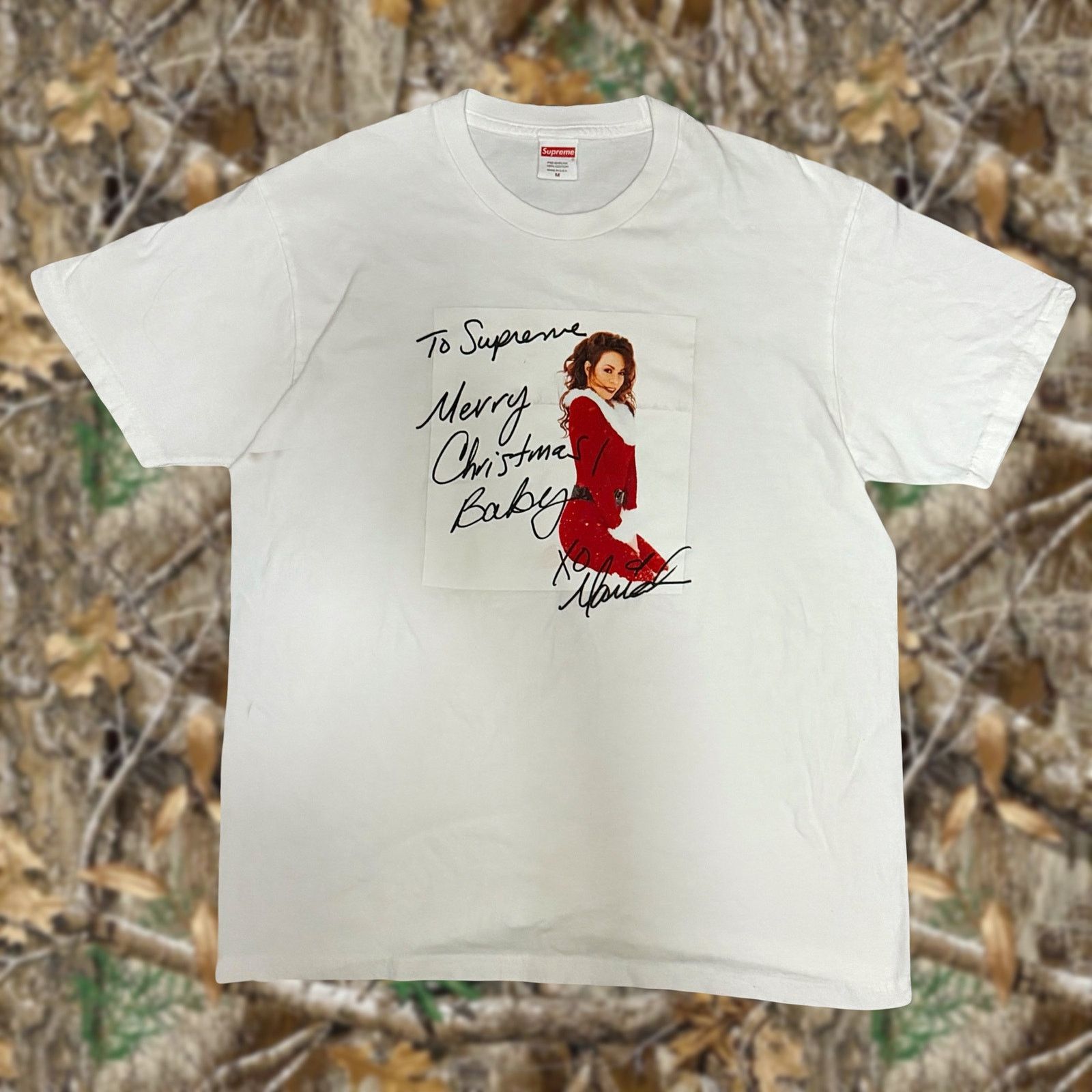 Supreme Supreme Mariah Carey Merry Christmas White Tee FW20 Size US M / EU 48-50 / 2 - 1 Thumbnail