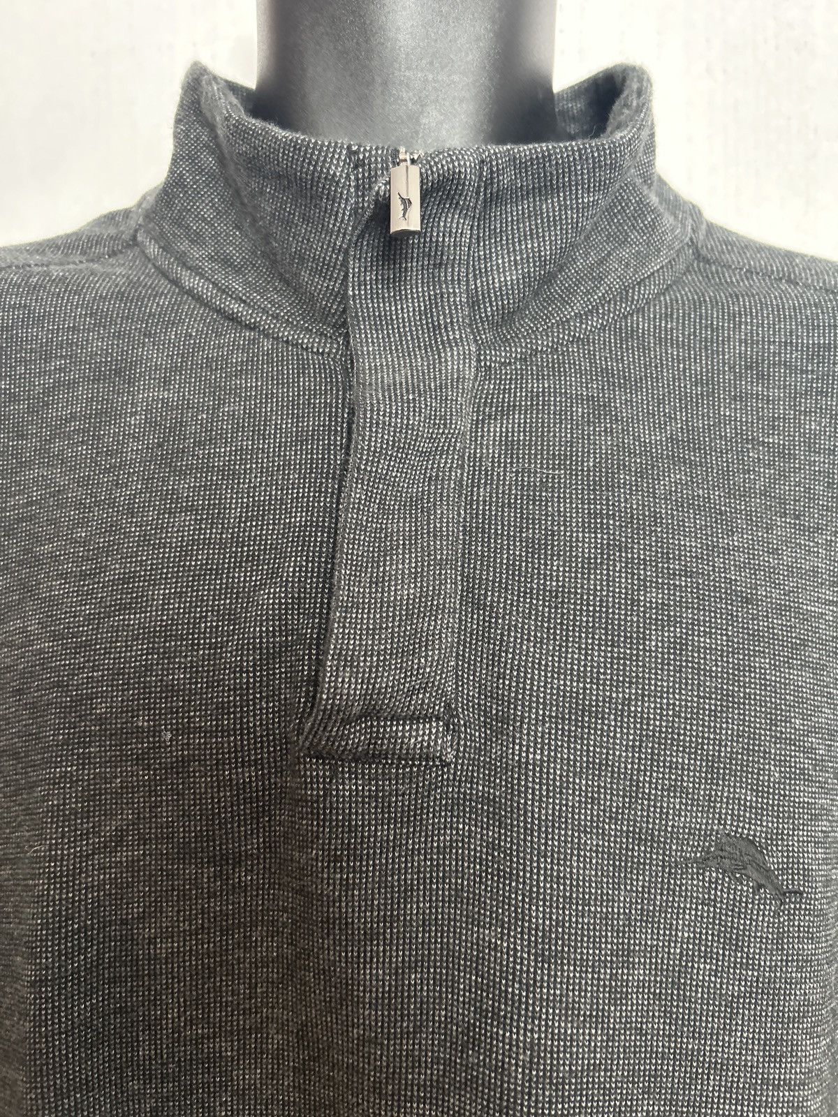 Tommy Bahama 0002 Tommy Bahama Men’s XL Quart Zip Pullover Gray Sweater Size US XL / EU 56 / 4 - 2 Thumbnail