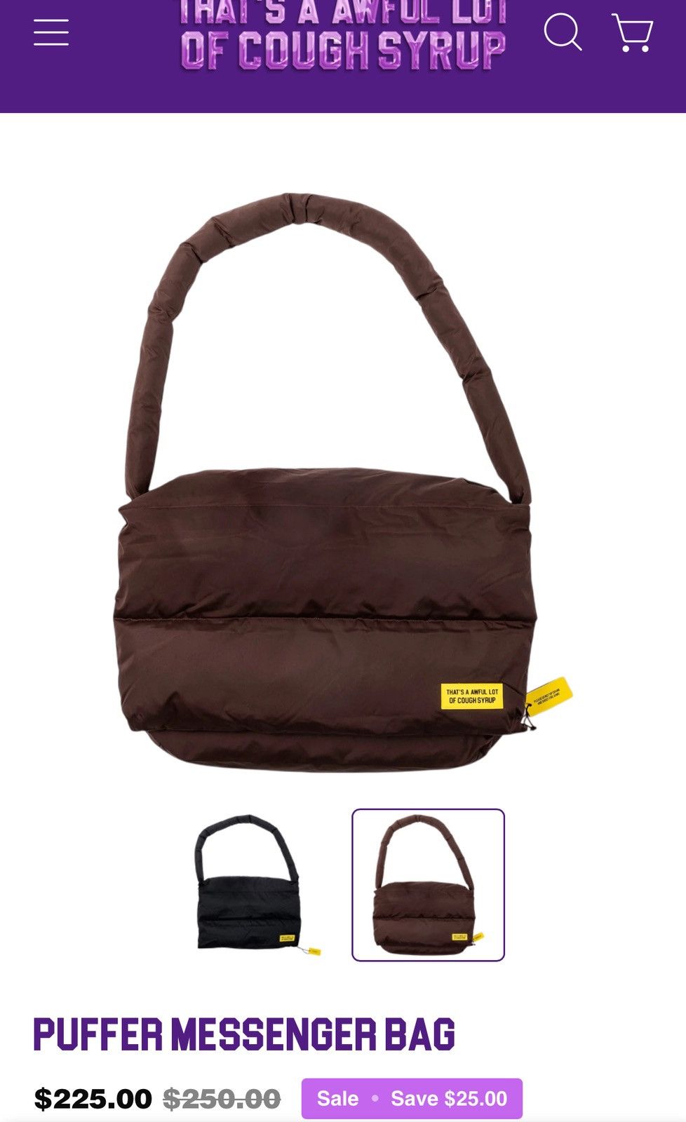 Awful Lot of Cough Syrup Awful Lot of Cough Syrup Messenger Bag NEW WITH TAGS Size ONE SIZE - 4 Thumbnail
