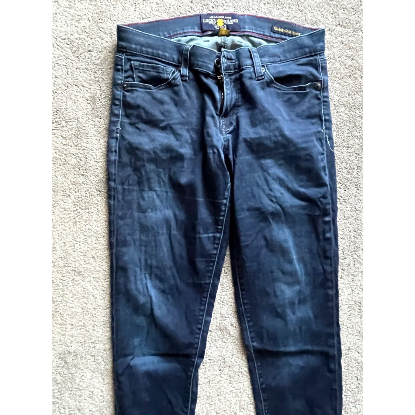 Lucky Brand Lucky Brand Jeans Women Skinny 6 Regular 28/29 Blue Dark Denim Inseam 29 Vintage No Womens Jeans Size 28" / US 6 / IT 42 - 2 Thumbnail