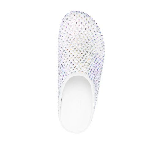 Marni o1w1db11125 Embellished Leather Slippers in White Size US 7 / IT 37 - 3 Thumbnail