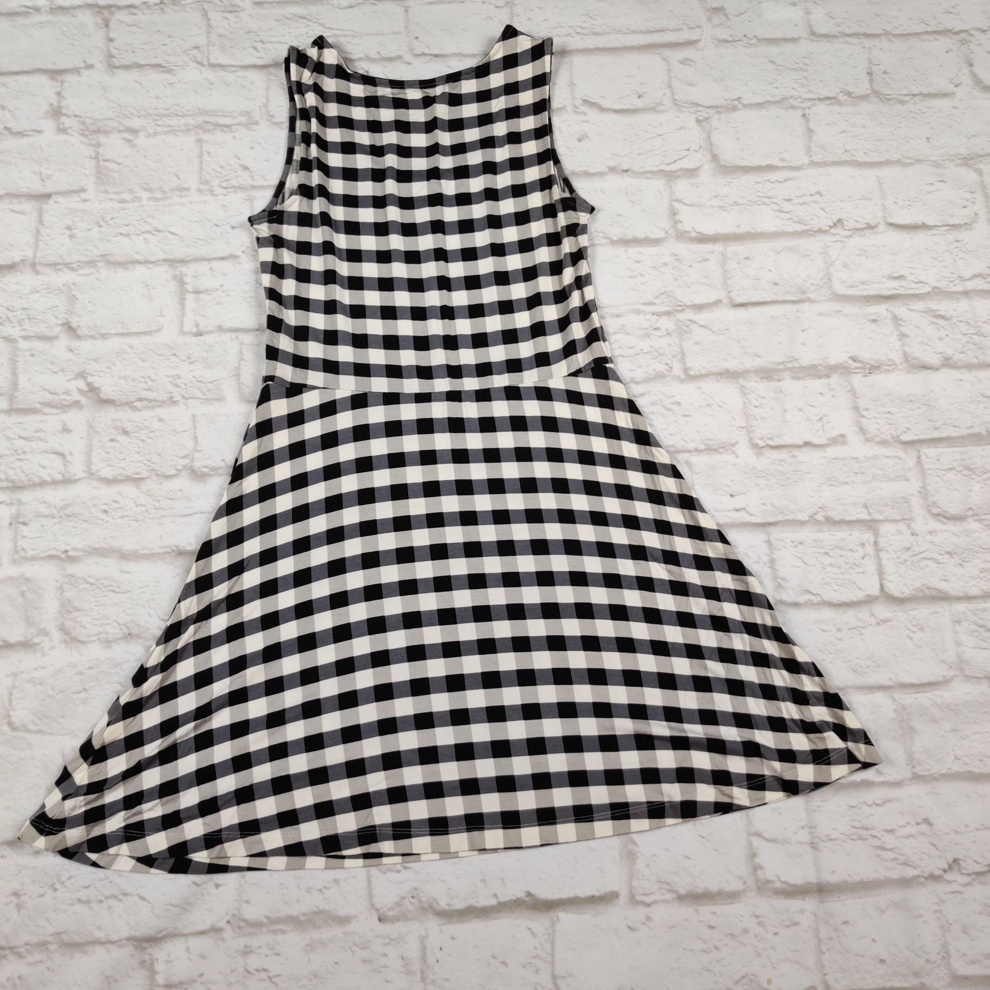 Other Soma XS Gingham Sleeveless A-Line Lounge Dress Black White C Size XS / US 0-2 / IT 36-38 - 2 Thumbnail