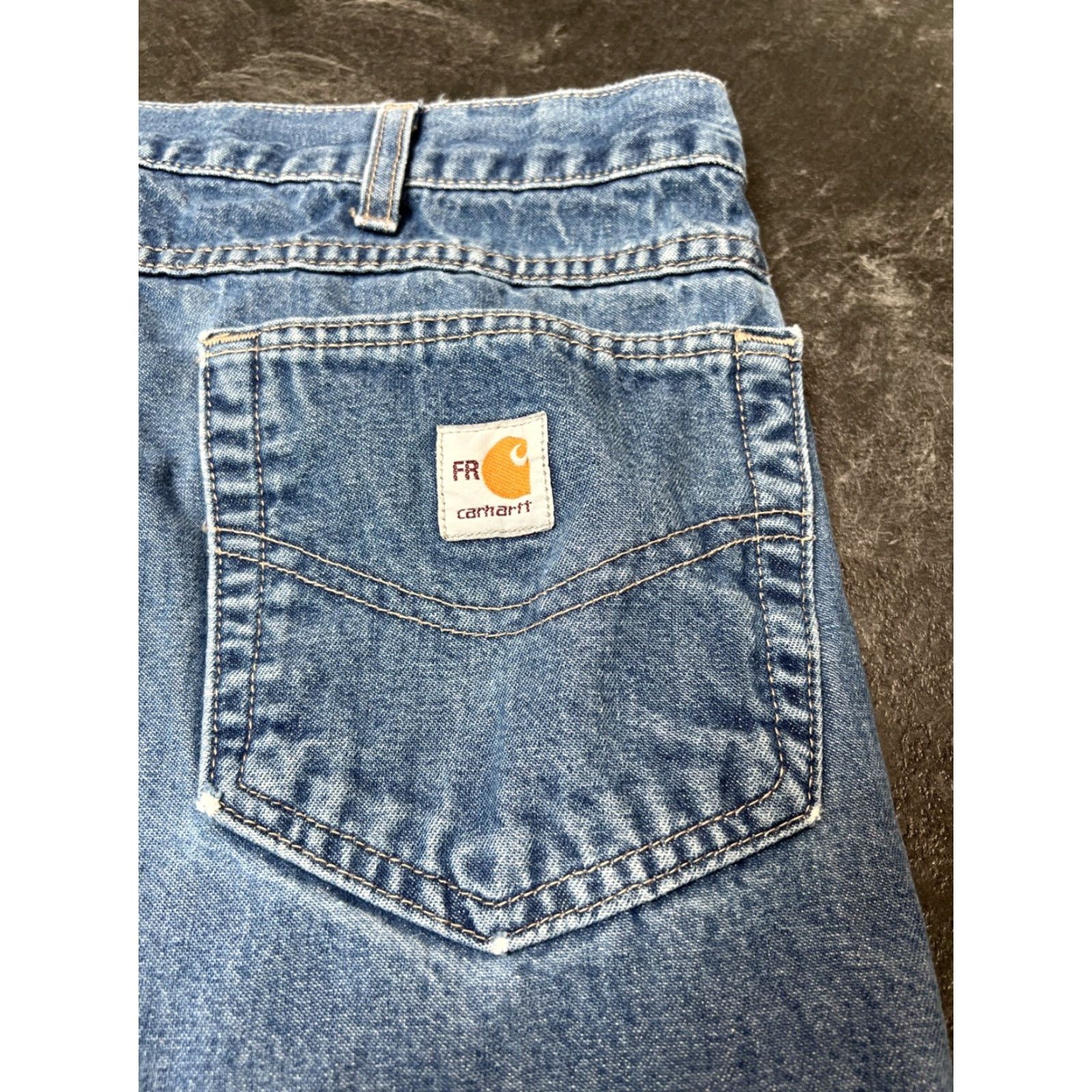 Carhartt Carhartt Flame Resistant Jeans Men 42x32 Denim Cotton USA Logo Straight 5-Pocket Size US 42 / EU 58 - 6 Thumbnail