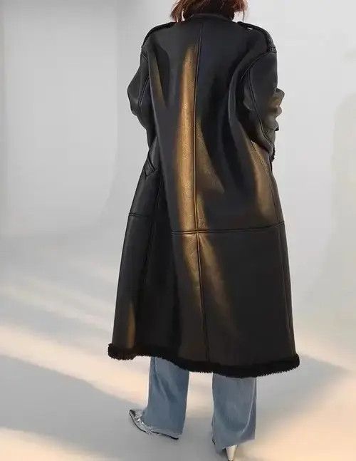 Japanese Brand Black Maillard mid-length thickened coat Size S / US 4 / IT 40 - 4 Thumbnail