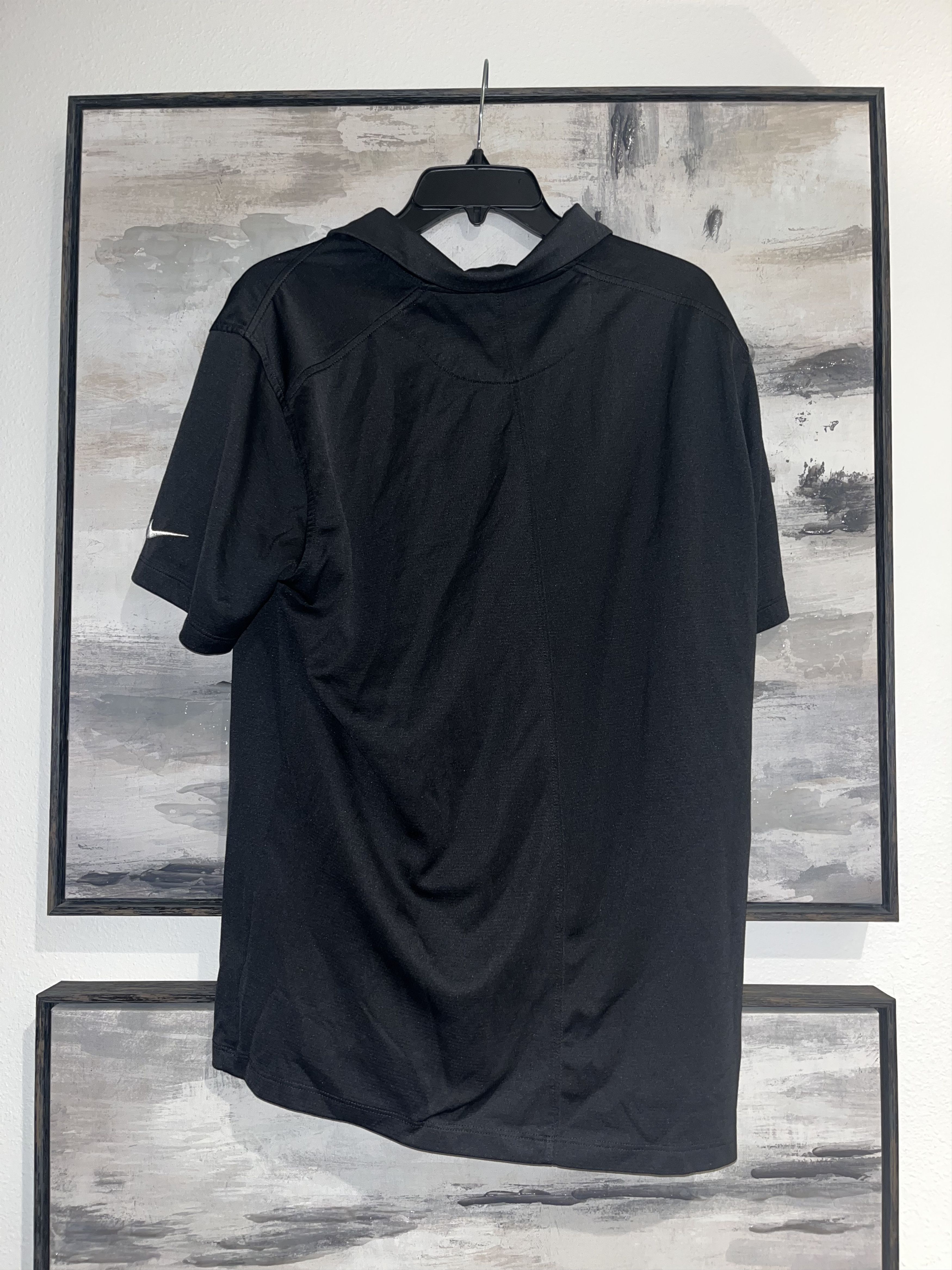 Nike Black Polo Size US L / EU 52-54 / 3 - 3 Thumbnail