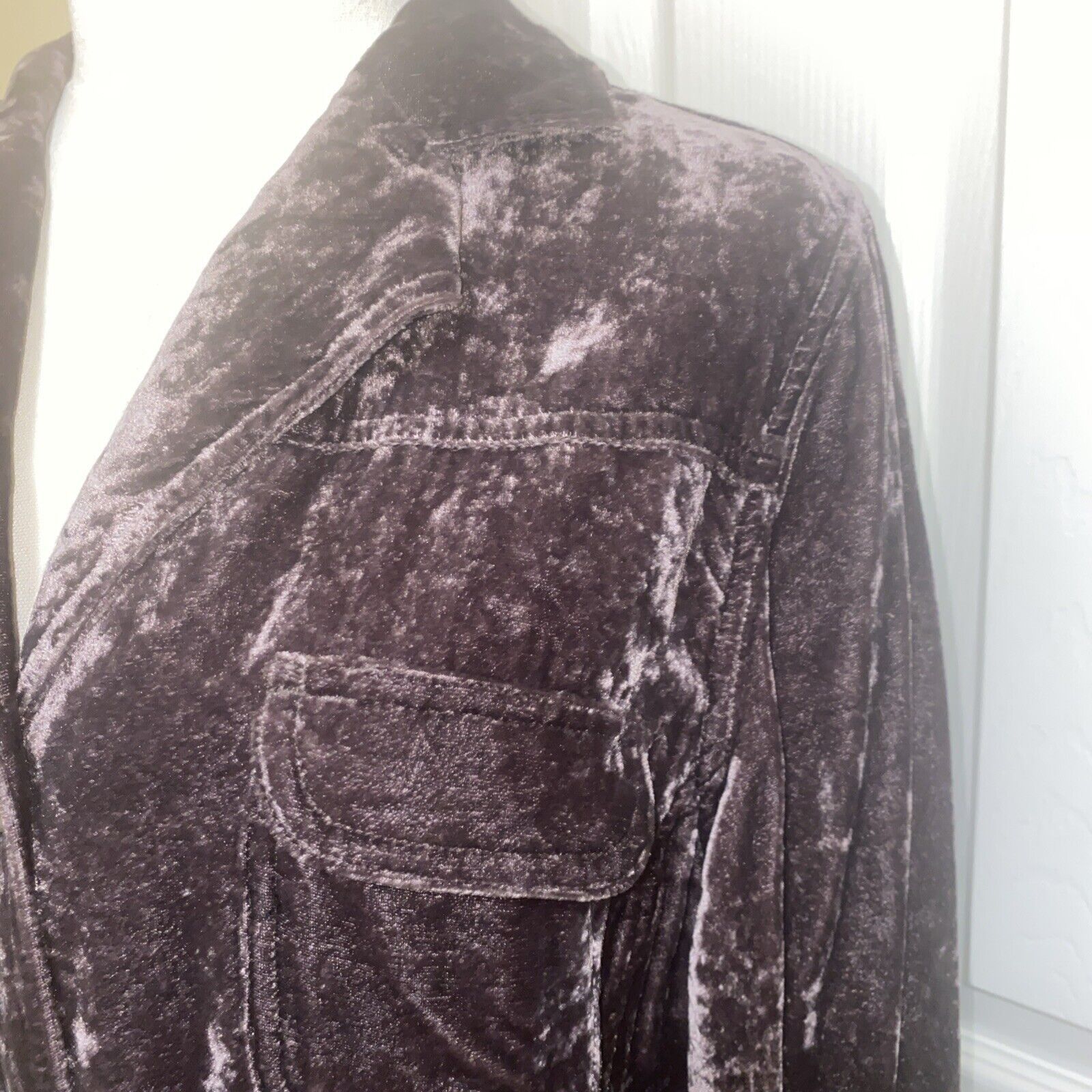 J. Jill j.jill Sz 10 Rich Plush Velvet Brown Jacket Size L / US 10 / IT 46 - 2 Thumbnail