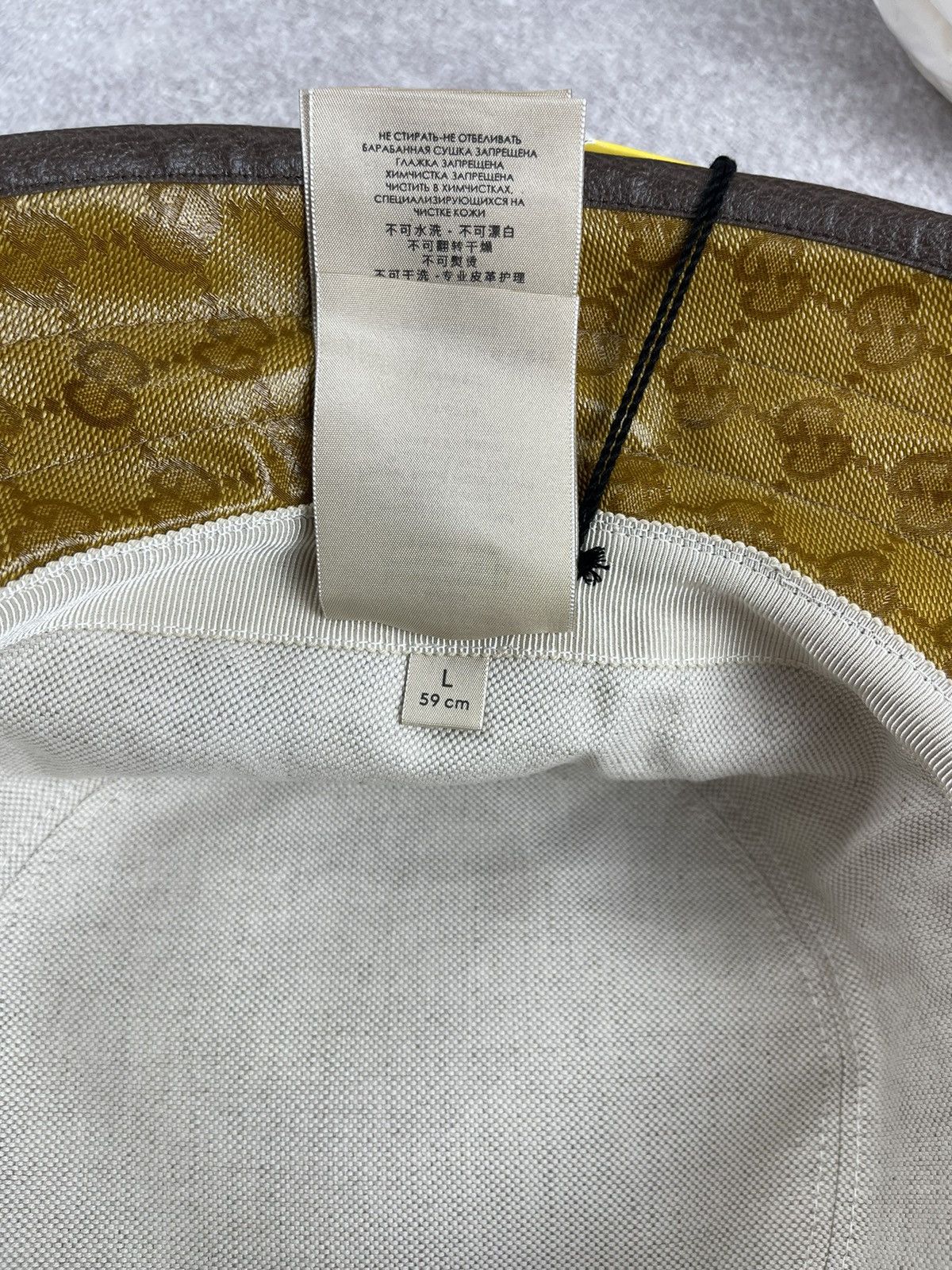 Adidas × Gucci Gucci x Adidas Gg Monogram Bucket Hat Brown Unisex Size ONE SIZE - 15 Thumbnail