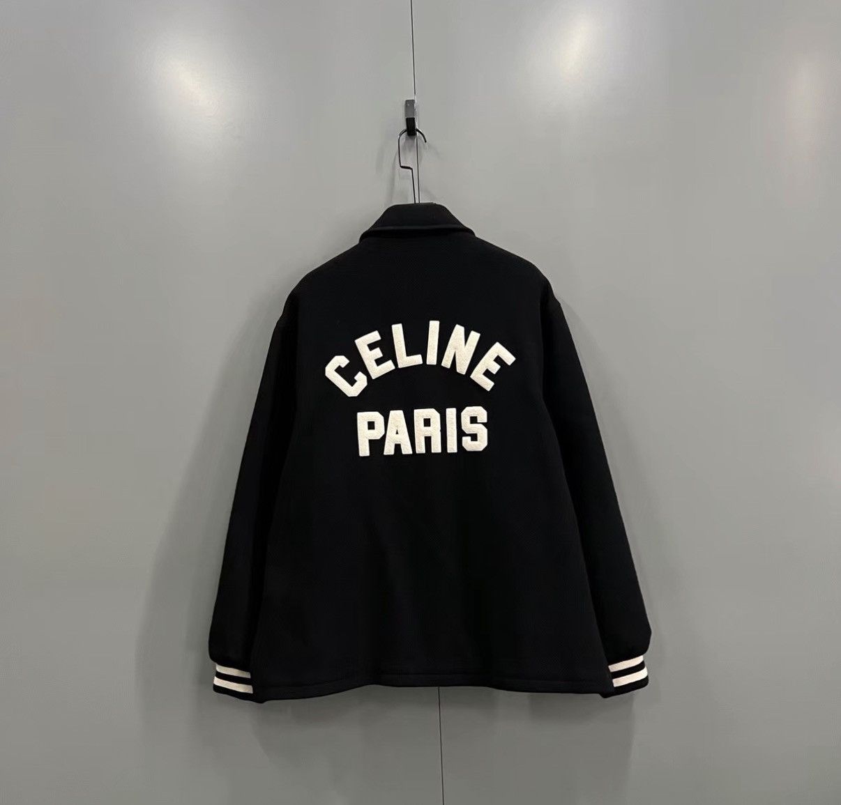 Celine Celine Black Large C Embroidered Jacket J41 Size US L / EU 52-54 / 3 - 2 Thumbnail