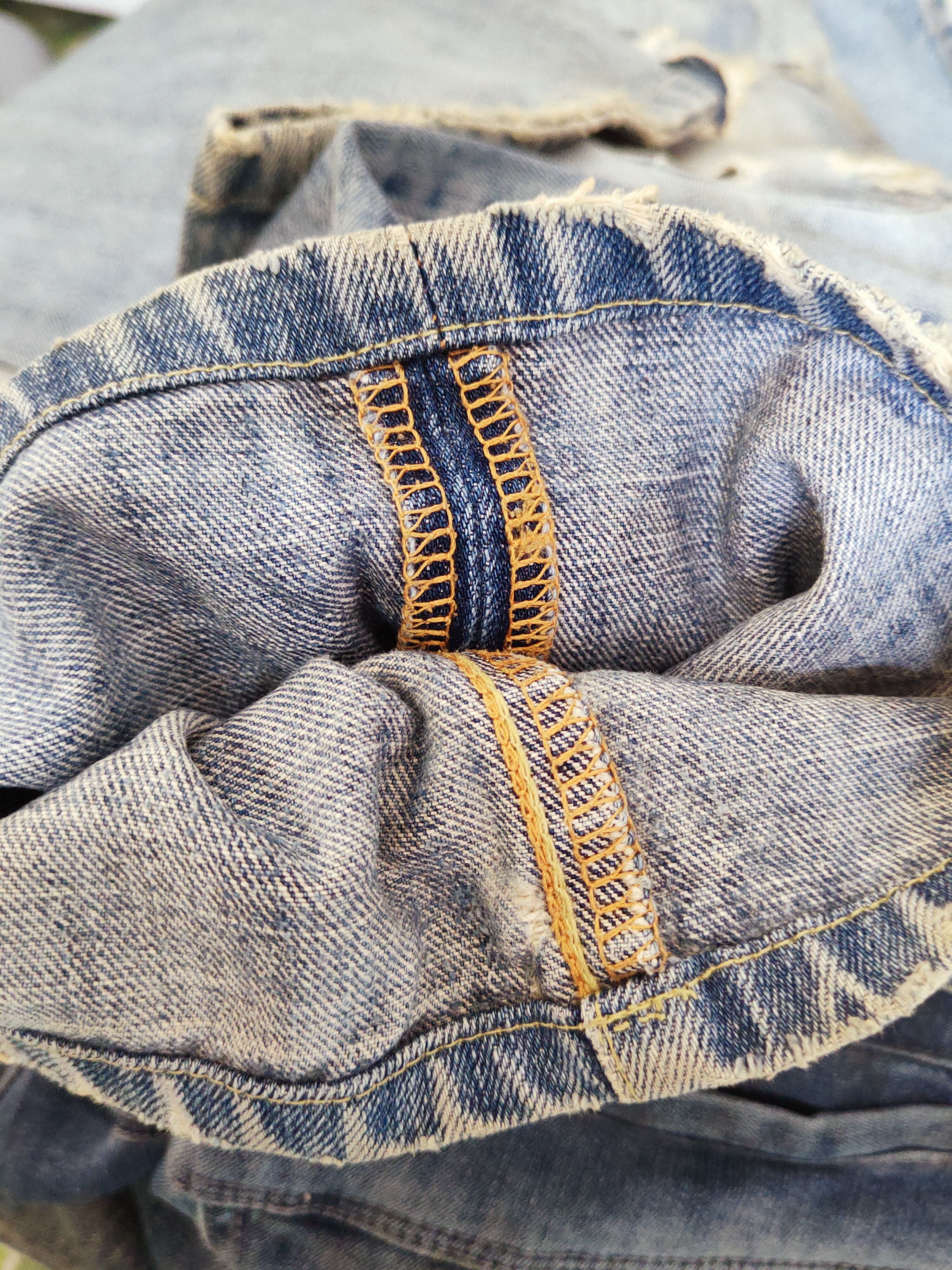 Japanese Brand Uniqlo Blue Faded Distressed Ripped Jeans #S2771 Size US 30 / EU 46 - 13 Thumbnail