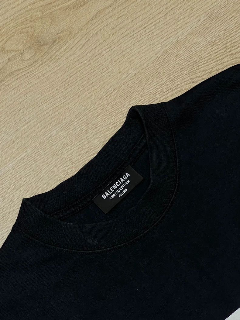 Balenciaga Balenciaga Embroidered Logo Short Sleeve Black L Size Size US L / EU 52-54 / 3 - 3 Thumbnail