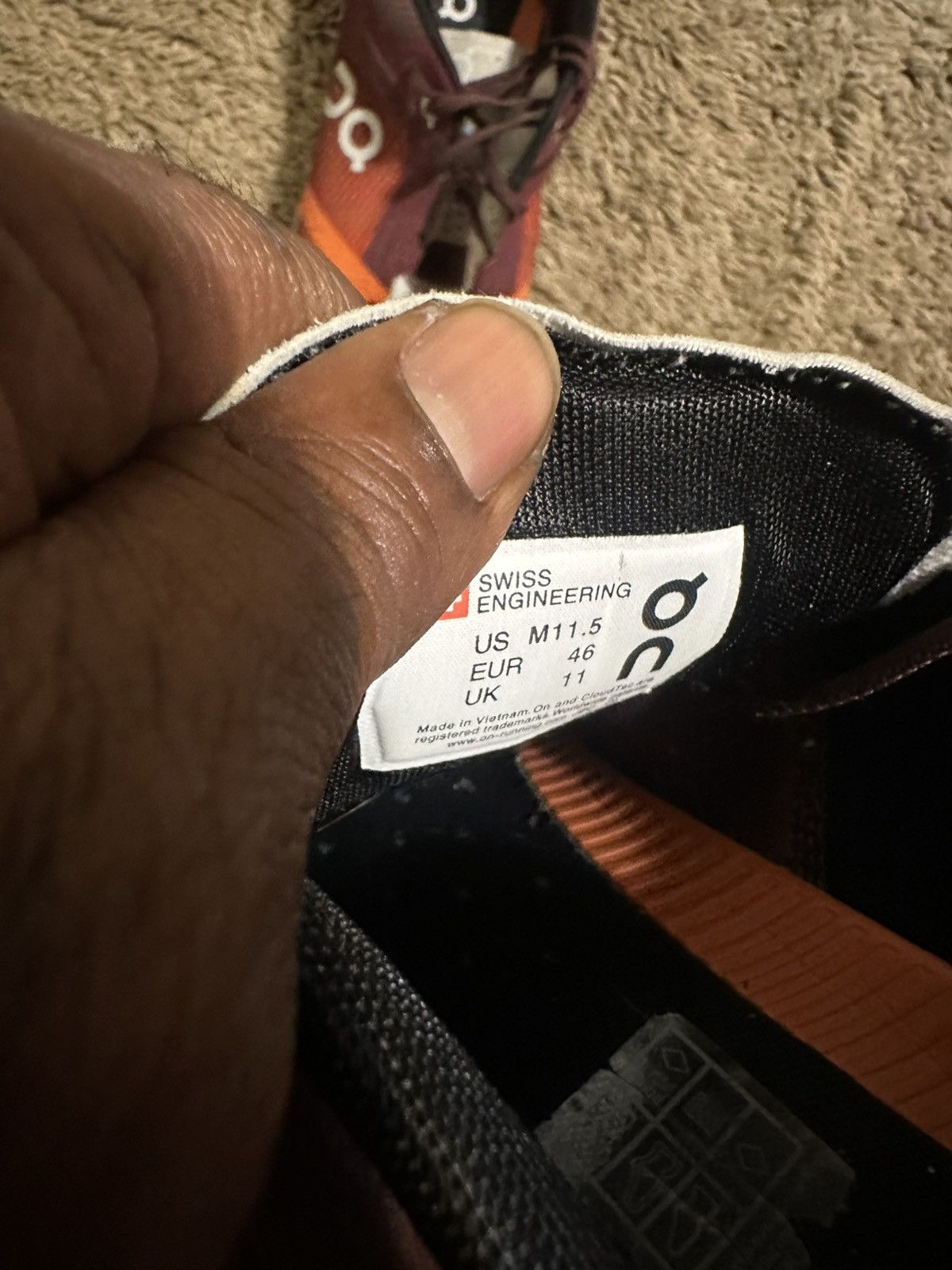 Nike On Running Orange and Black Athletic Shoes with size 11.5 Size US 11.5 / EU 44-45 - 10 Thumbnail