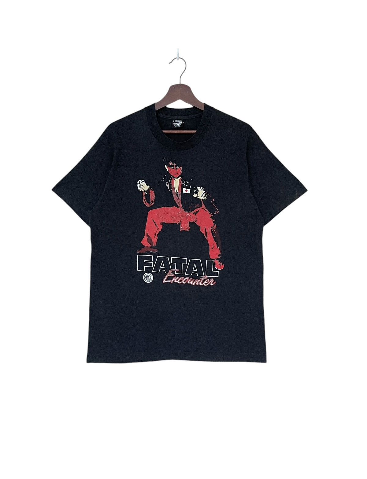 Vintage Vintage Japanese Wrestling Fatal Encounter T-shirt 1990s Size US L / EU 52-54 / 3 - 1 Thumbnail