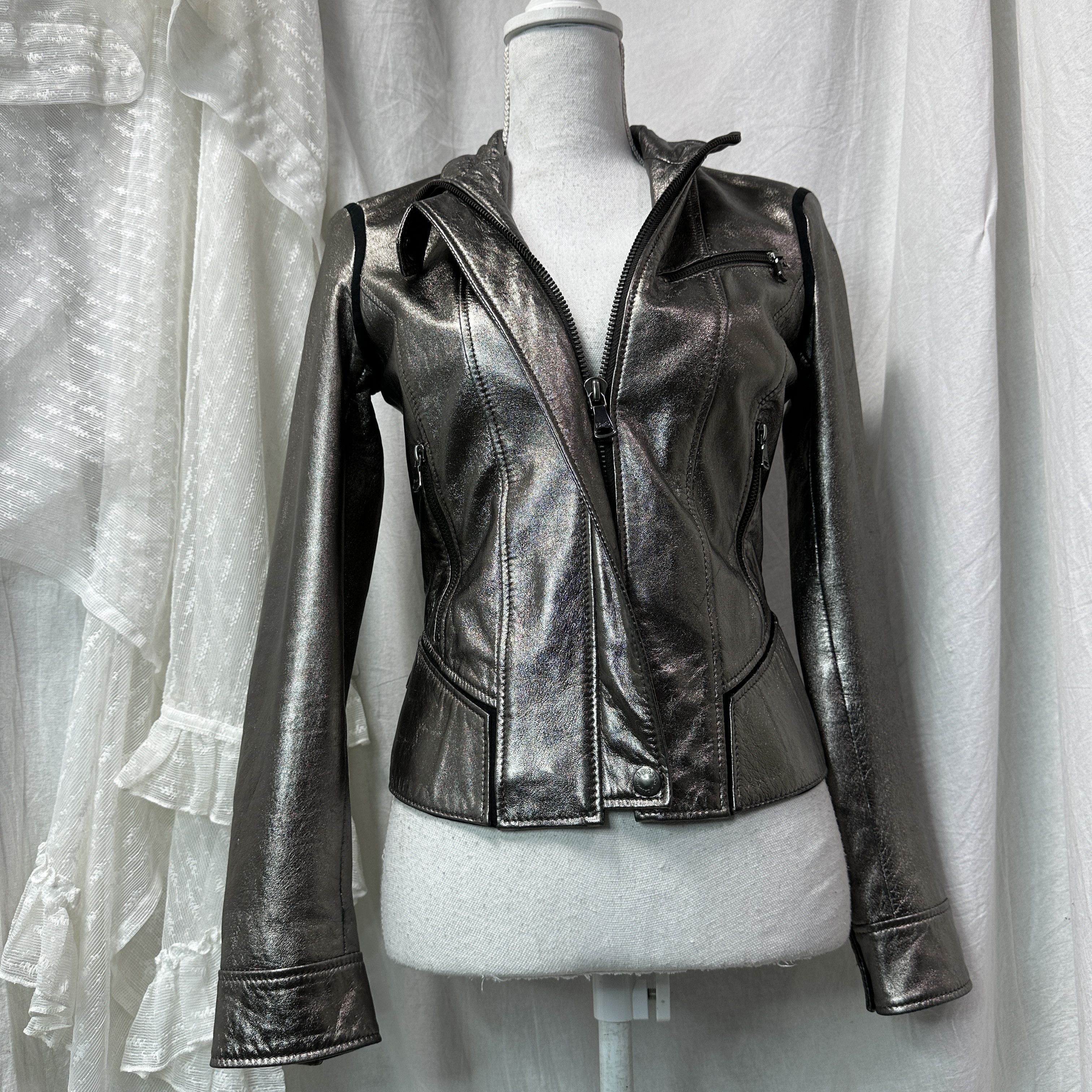 Dolce & Gabbana Vintage Leather Buckle Fitted Dolce&Gabbana Jacket 00s Size S / US 4 / IT 40 - 14 Thumbnail