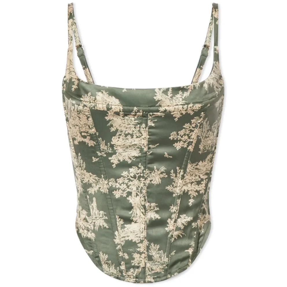 Miaou o1mle0425 Venus Corset Moss Toile in Military Green & Beige Size XS / US 0-2 / IT 36-38 - 1 Thumbnail
